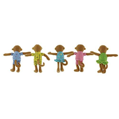 MerryMakers MerryMakers Five Little Monkeys Finger Puppet Playset, Set of 5, Polyvinyl Chloride, 5-Inches Each