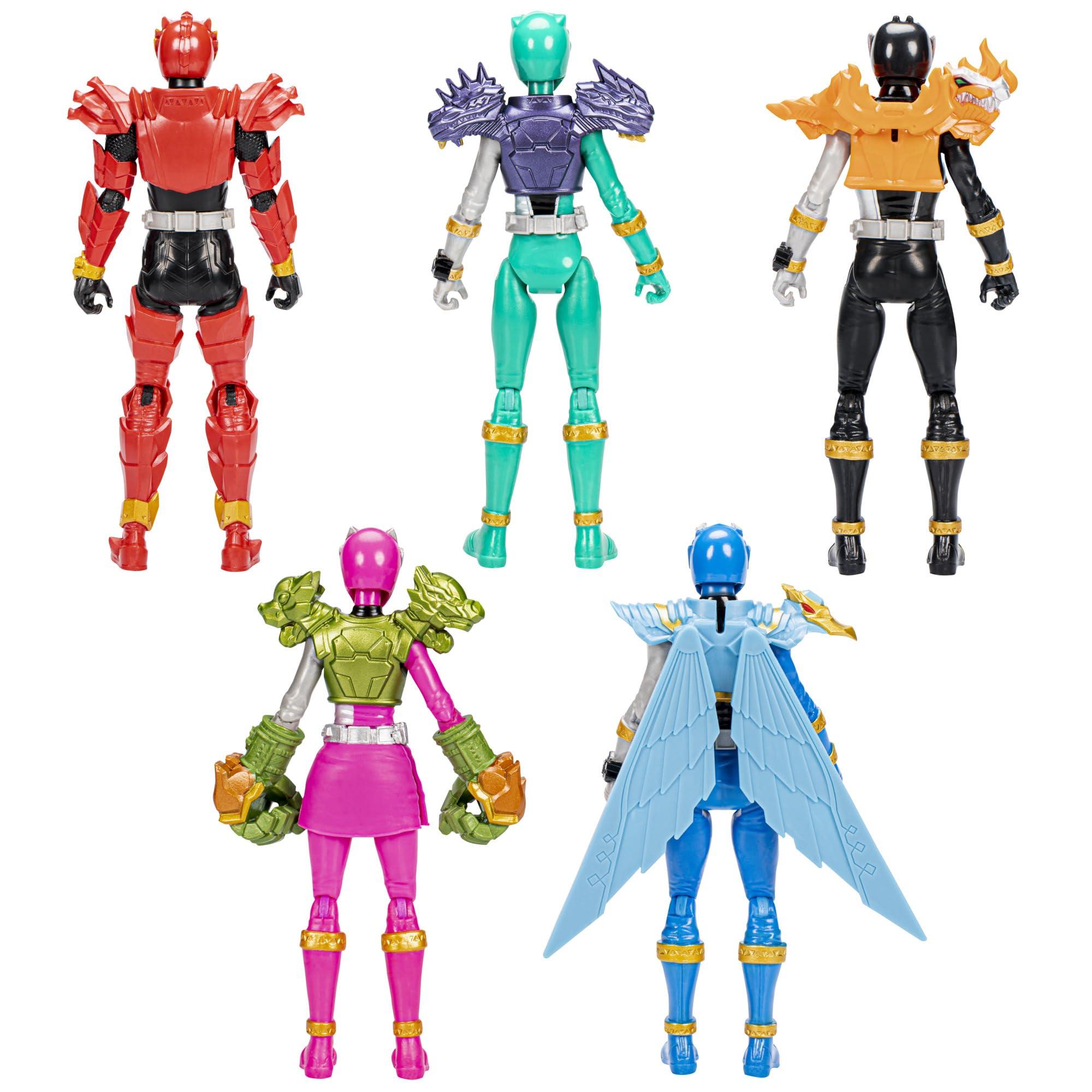 Power Rangers Dino Fury Team Up Pack 6 Inch Action Figures Toys for 4 Year Old Boys and Girls Action Figure Set Superhero Toys Amazon Exclusive