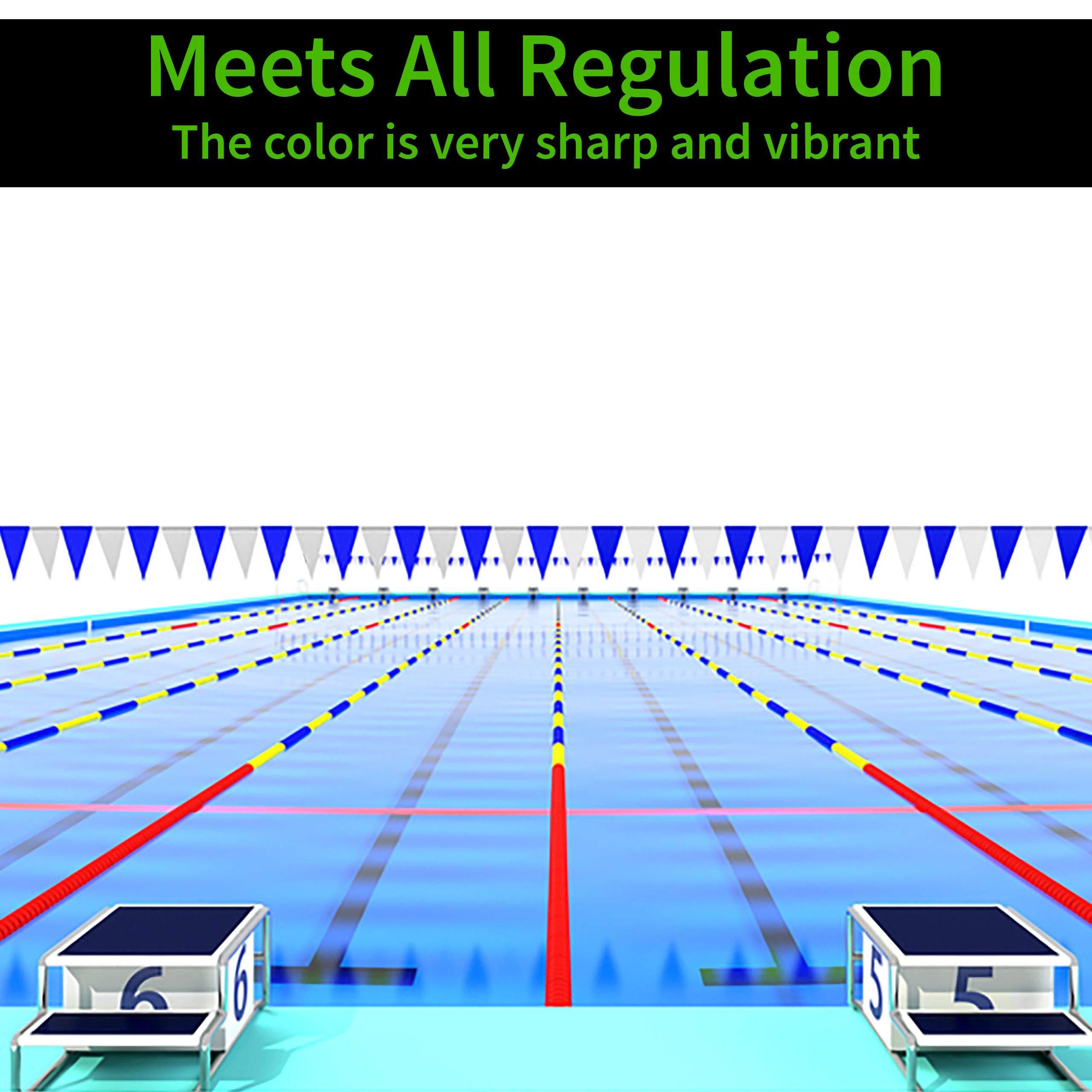 Water Gear Water Gear Backstroke Flags - Meets All Regulations - Heavy-Duty Vinyl - Great for Swimmers and Divers - Competitive Swim Gear - Green/White