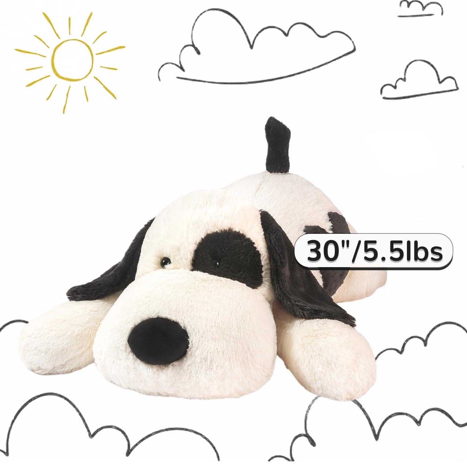 ZPIUU ZPIUU Dog Weighted Stuffed Animals,30 Inch 5.5 lbs Weighted Plush Animals,Giant Puppy Plush Pillow Toy, Gifts for Kids, Boys and Girls Adults (30\" 5.5lbs)