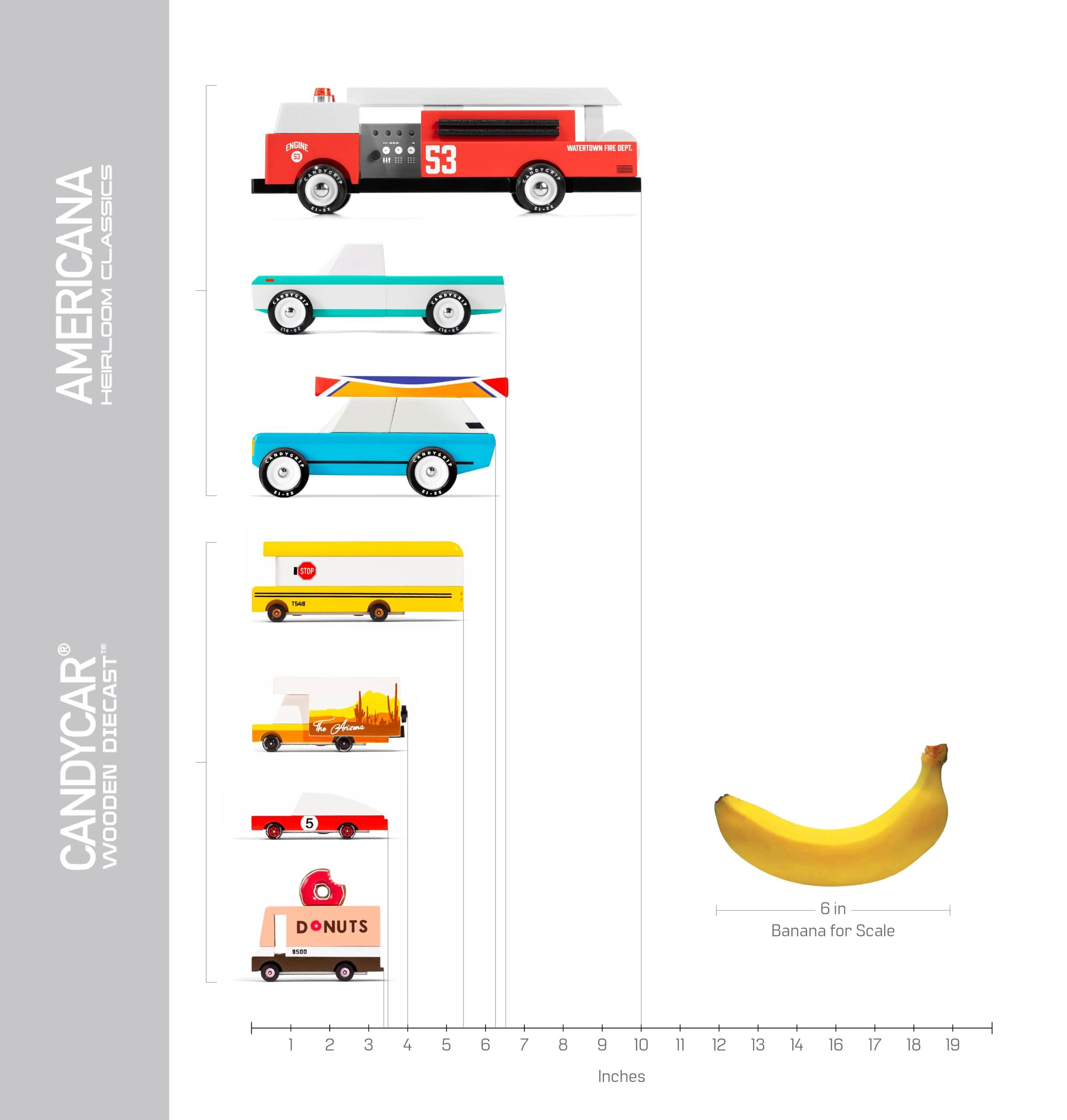 CANDYCAR Candylab Toys CANDYCAR Wooden Food Truck Collection - Citron Macaron Van, Premium Handcrafted Beech Wood Toy Car