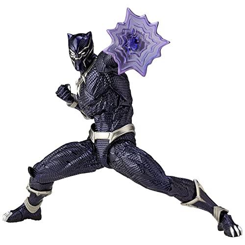 (KAIYODO) Kaiyodo Figurecomplex Amazing Yamaguchi Black Panther, Approx. 6.7 inches (170 mm), ABS & PVC Painted Action Figure, Revoltech