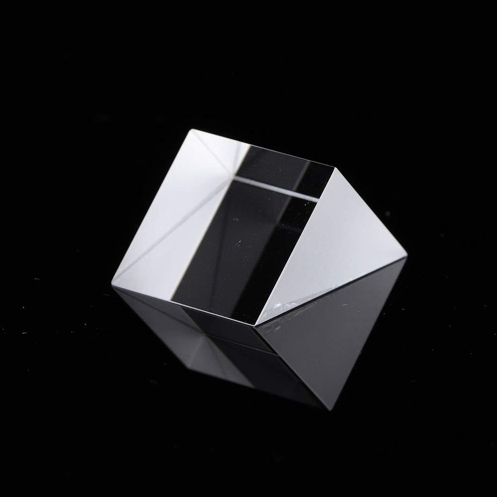 01 02 015 Experiment Prism, Triangular Prism High Refraction Educational K9 Optical Glass for Teaching Tool(15 * 15 * 15)