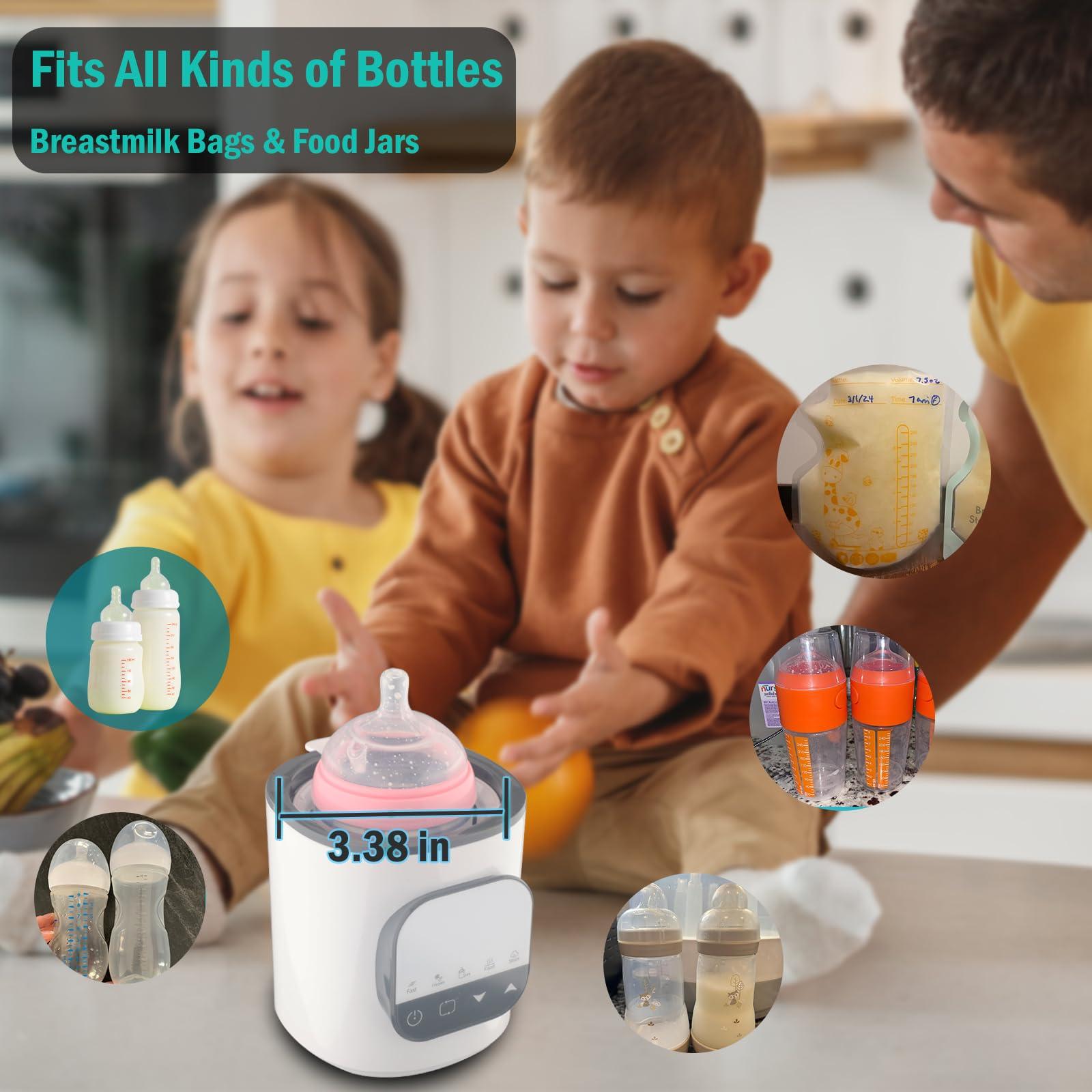 Rivulet Bottle Warmer, Rivulet Fast Baby Bottle Warmer for Breastmilk and Formula,Timer and Accurate Temp Control w/Digital Display, 10-in-1 Fast Baby Food Heater, Frozen, Steam,24H Keep Warm for All Bottles