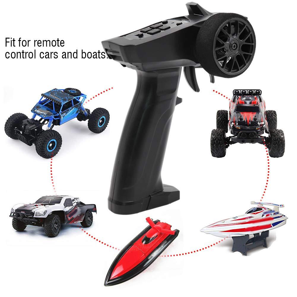 01 02 015 01 02 015 RC Car Transmitter, Throttle Fine Tuning Remote Control Receiver 2 Speed Adjustment 2.4GHz 4CH with LED Light for Electrical Equipments
