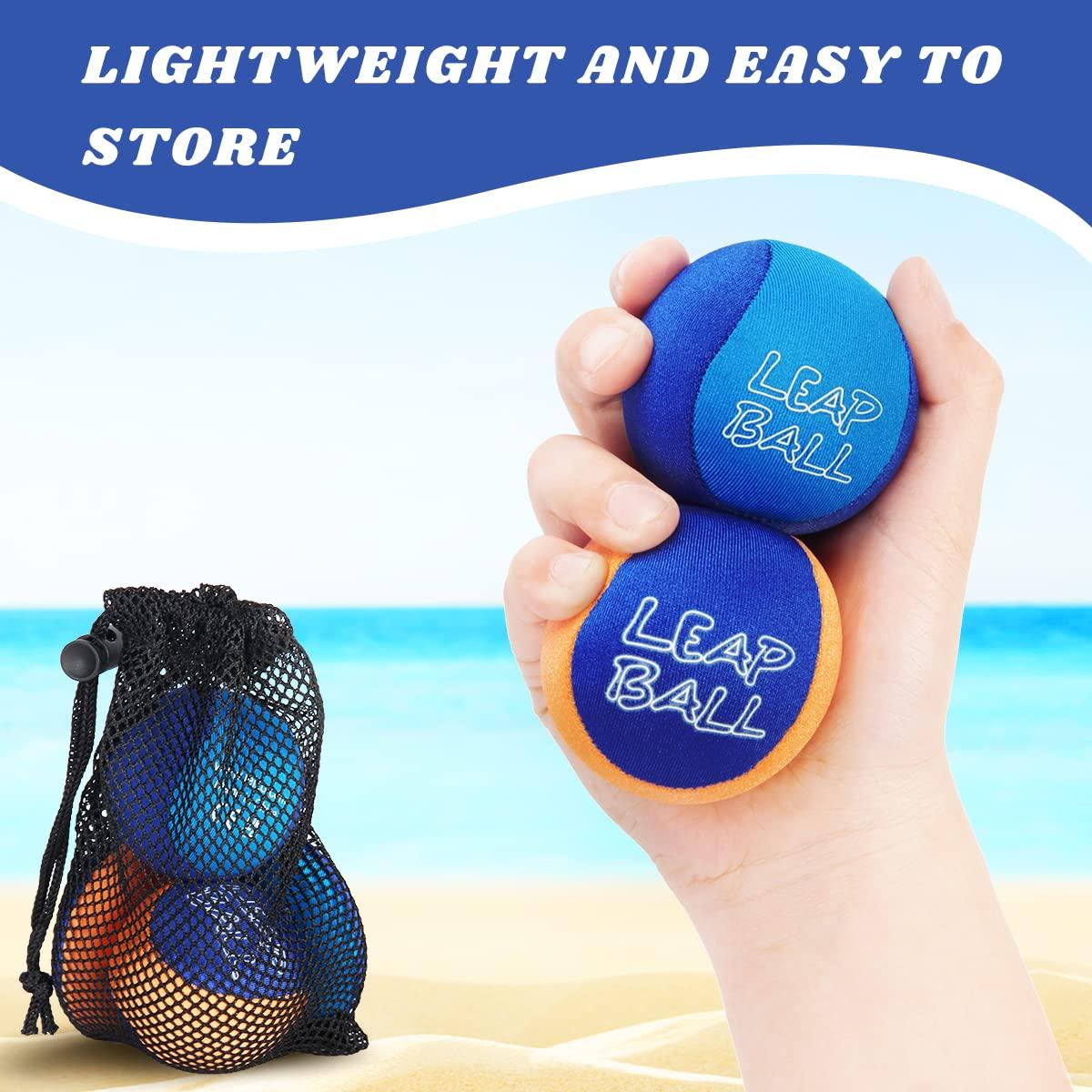 Ryaco Ryaco Leap Ball Water Skipping Ball Pool Balls - 4 Pack Bouncing Ball Beach Ball for All Ages - Extreme Water Bathing Fun with Your Friends & Family at The Beach, Lake, Pool, River or Lake