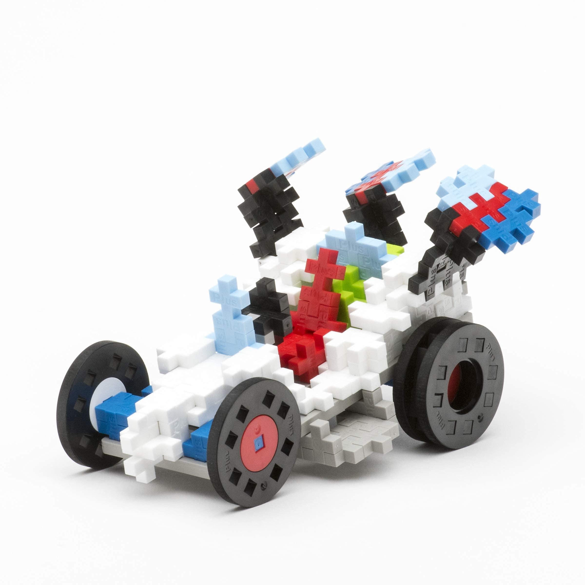 PLUS PLUS Plus-Plus: GO! Vehicles Tub - Educational - 2600pc - Chassis/Wheels, Construction Building STEM Toy Set, Interlocking Mini Puzzle Blocks, Kids Ages 7+