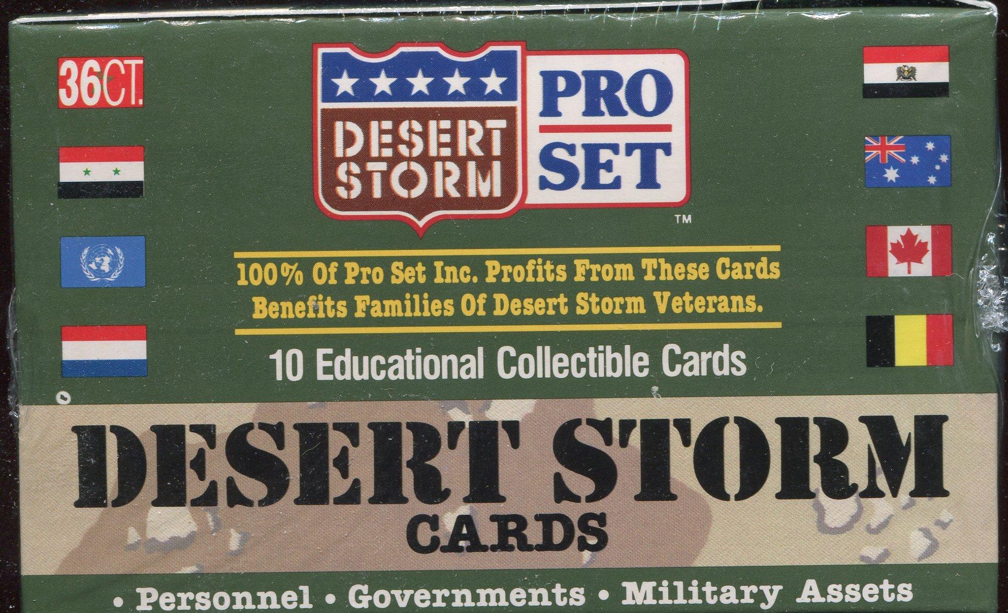 Pro Set Pro Set Desert Storm Trading Cards Box