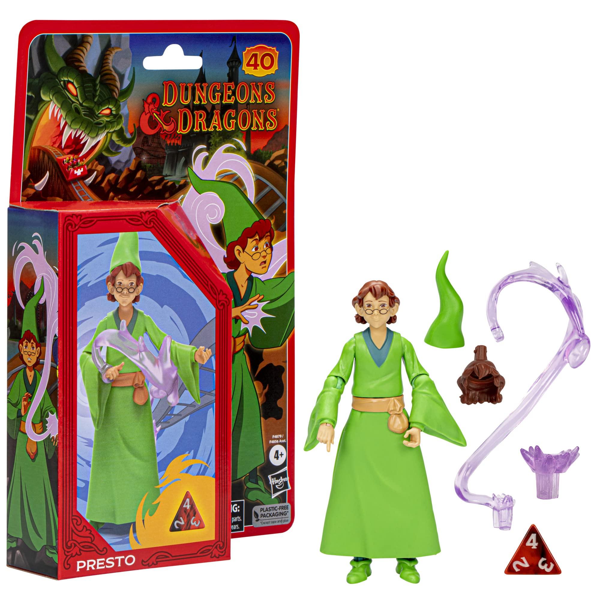 Dungeons & Dragons Dungeons & Dragons Cartoon Classics 6-Inch-Scale Presto Action Figure, D&D 80s Cartoon, Includes d4 from Exclusive D&D Dice Set