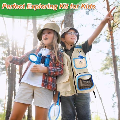 YOPINSAND YOPINSAND Kids Explore Kit & Bug Catcher Kit, Kids Camping Gear for Kids, Outdoor Exploration Set with Vest & Hat, Ideal Outdoor Camping Adventure Toys for Boys Girls 3-12
