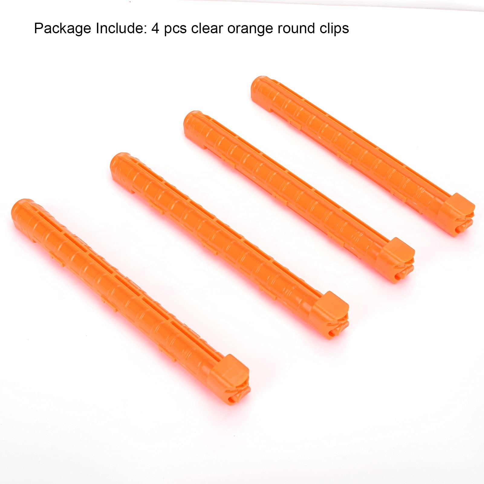 OIMIO OIMIO 12-Round Magazine, 4 Pack Round Magazines Bullet Clips for Nerf Rival (Orange)