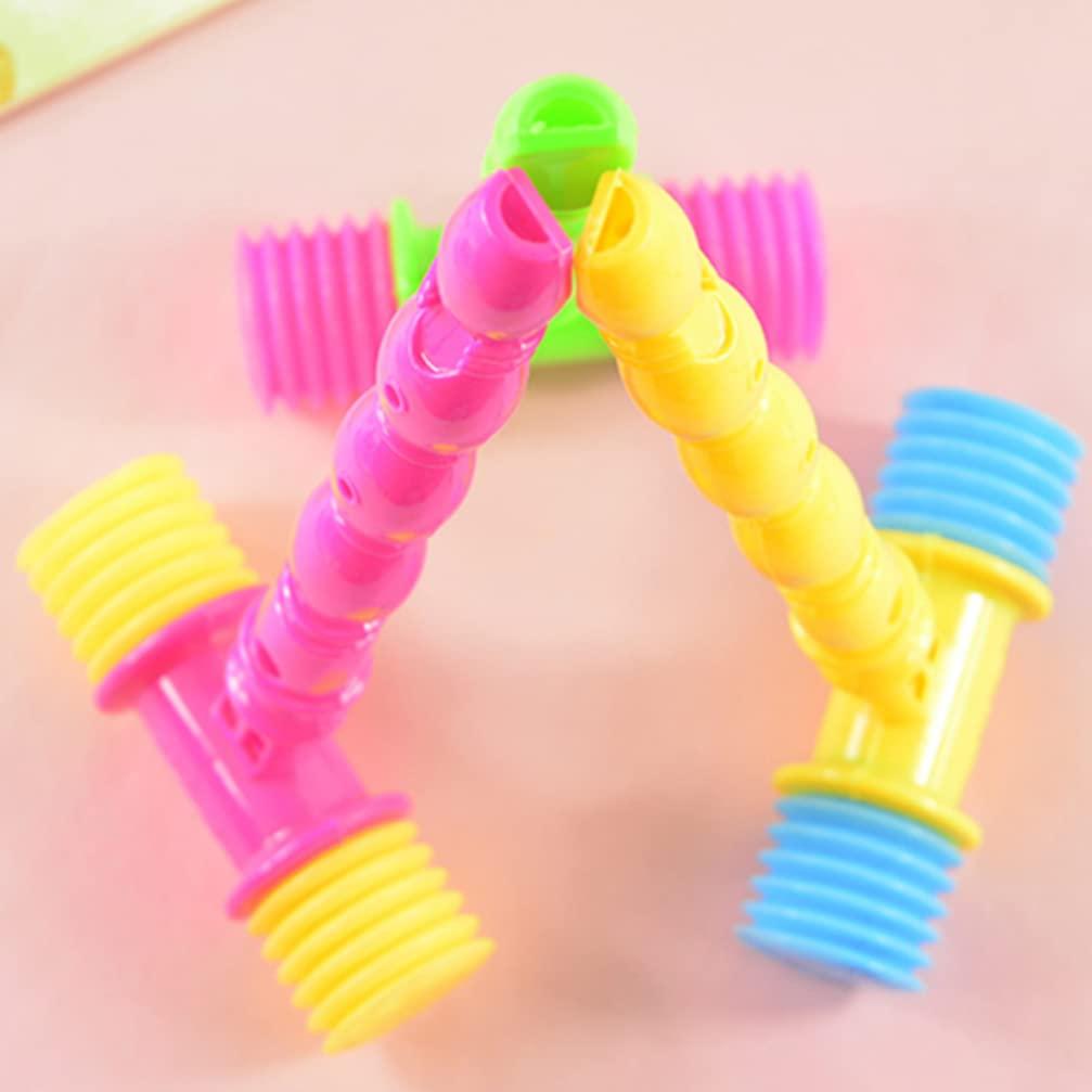 Toyvian Toyvian 12 Pcs Squeaky Squeaking Hammer Pounding Toy Plastic Whistle Sound Toy for Boys and Girls Clown Carnival Circus Birthday Party Favors Random Color