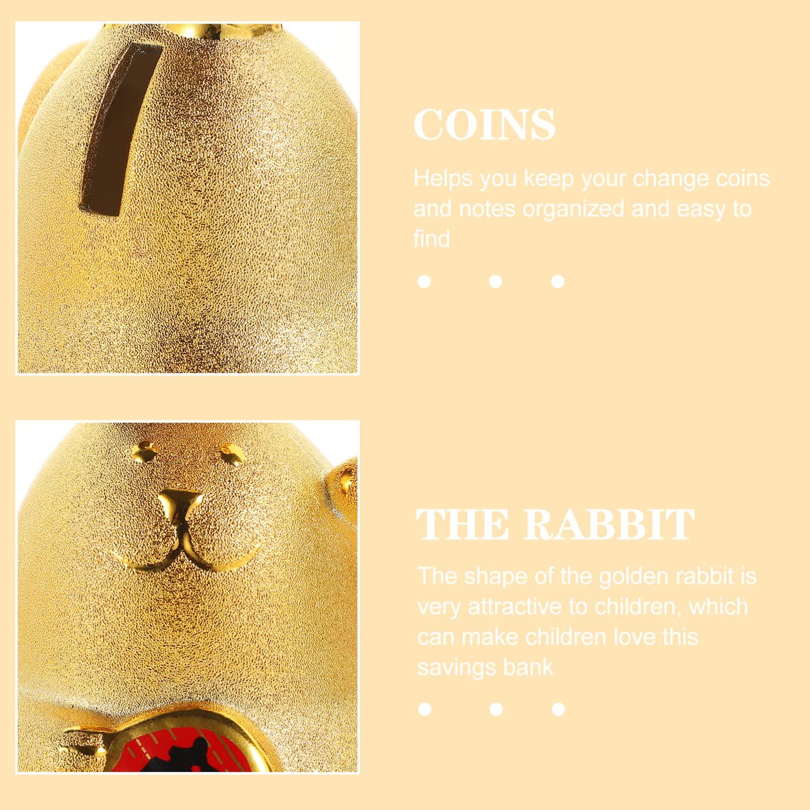 FOMIYES FOMIYES Rabbit Piggy Bank Rabbit Amulet Figurine Money Saving Jar Easter Bunny Decorations Chinese Feng Shui Figurine Chinese New Year Coin Bank Bunny Figurine Ceramics Puppet Child Lucky