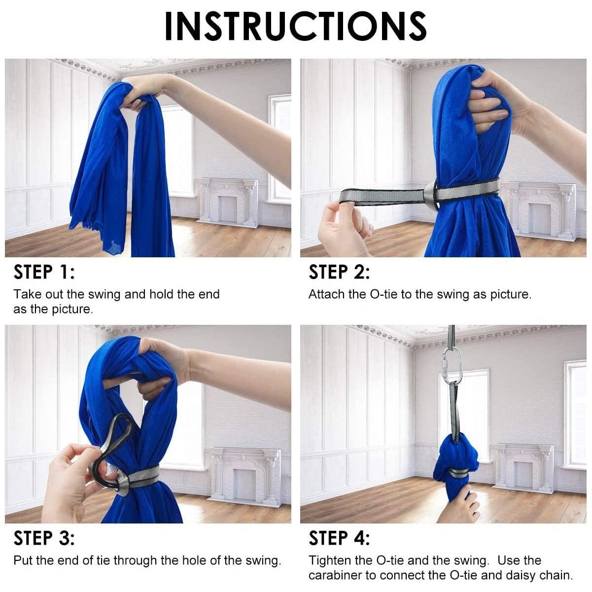 BSFHQS BSFHQS Sensory Swing for Kids Therapy Swing for Adults Indoor Soothing Cuddle Hammock Durable Fabric Elastic Snuggle Swing Adjustable Aerial Yoga Hanging Seat Calming Effect