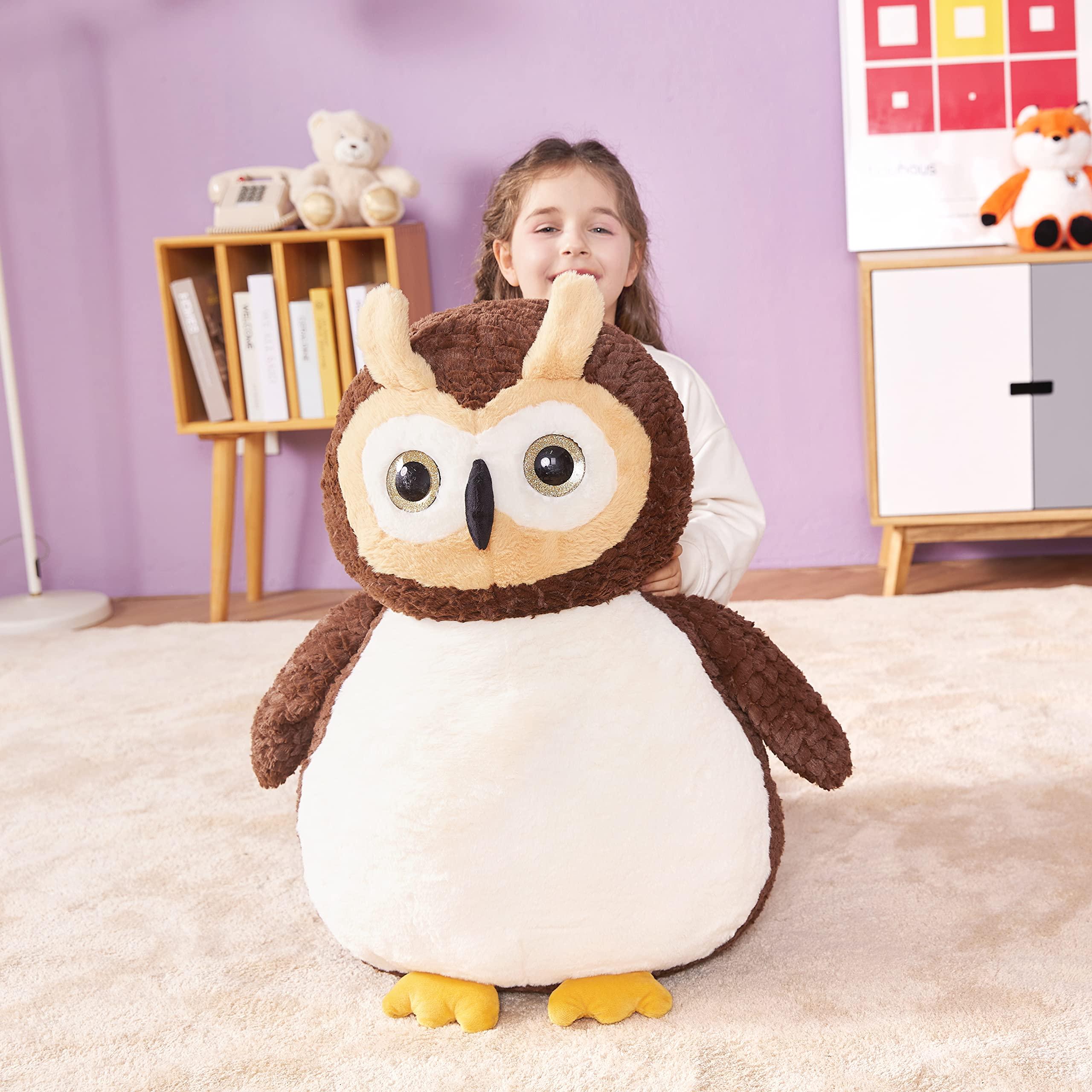 IKASA IKASA Giant Owl Stuffed Animal Plush Toy, 23 Inches Large Owl Plushie Toys for Kids Girls Boys Girlfriend Children