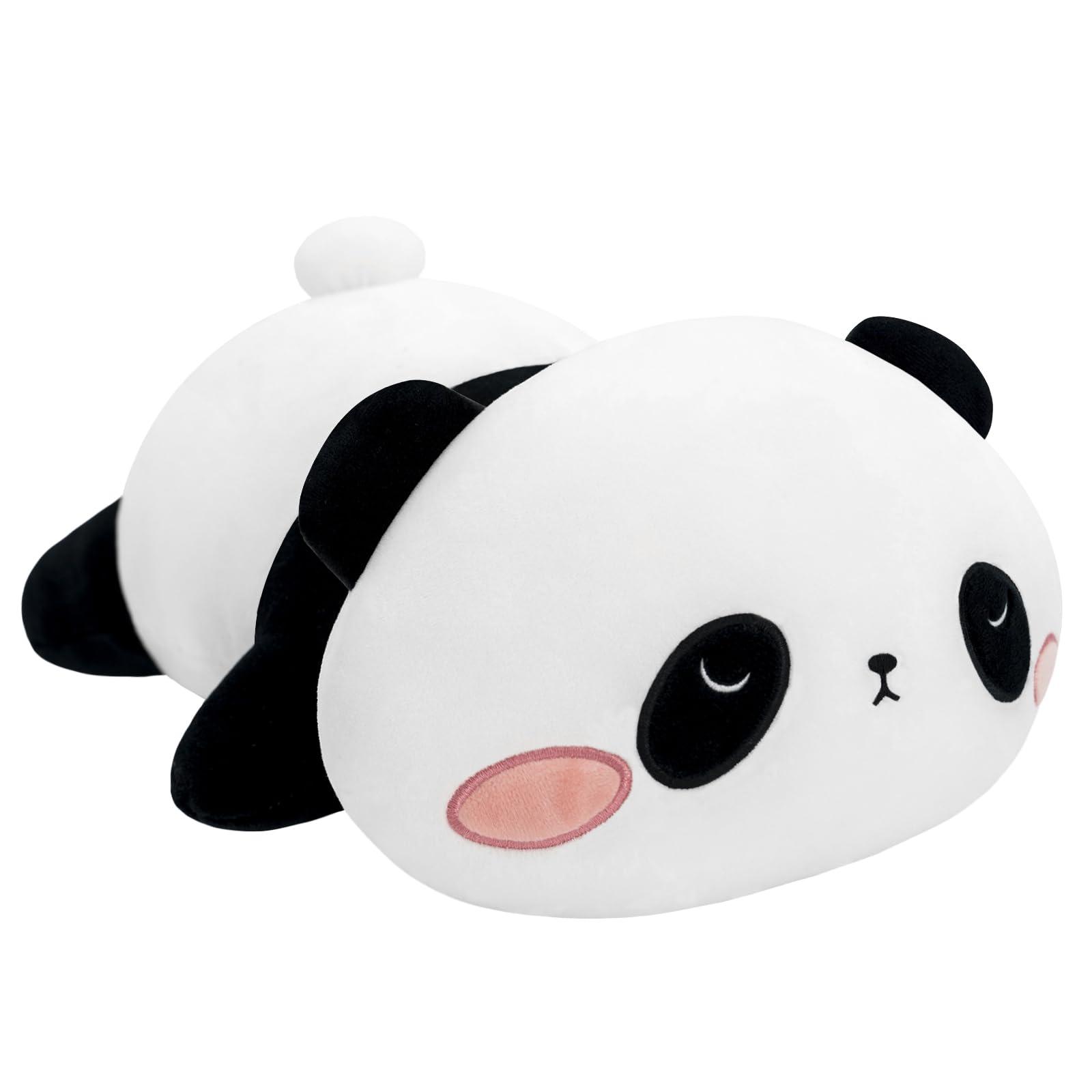 SQEQE SQEQE Weighted Panda Plush, Weighted Panda Stuffed Animal for Anxiety, Cute Panda Plushies Soft Panda Bear Pillow Toy Gift for Kids Adults 13.8 Inch, 1.6 lbs