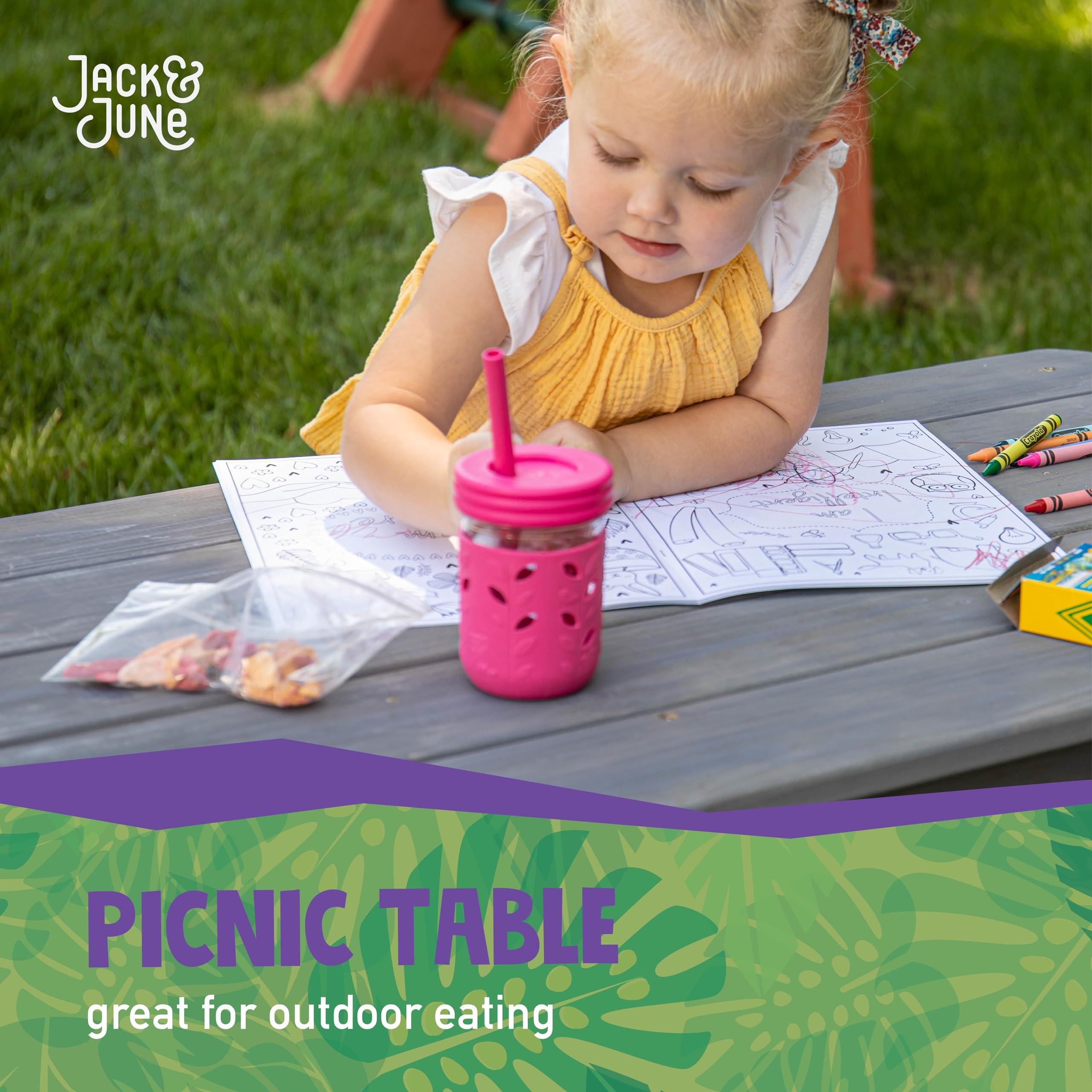 Jack and June Jack & June Cedar Convertible Sand Box and Picnic Table Playset