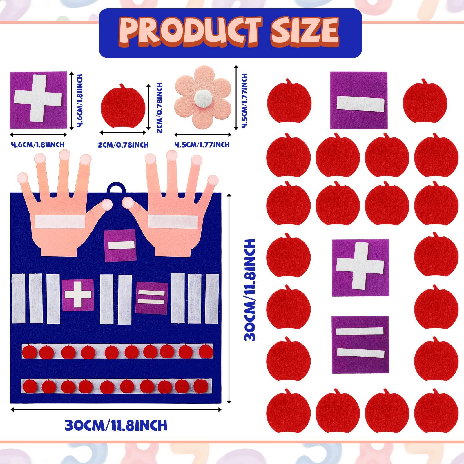 Deekin Deekin 2 Handmade Felt Finger math Toy Set Felt Math Toys Number Learning Counting Finger Boards Kindergarten Early Learning Toys Games Addition Subtraction