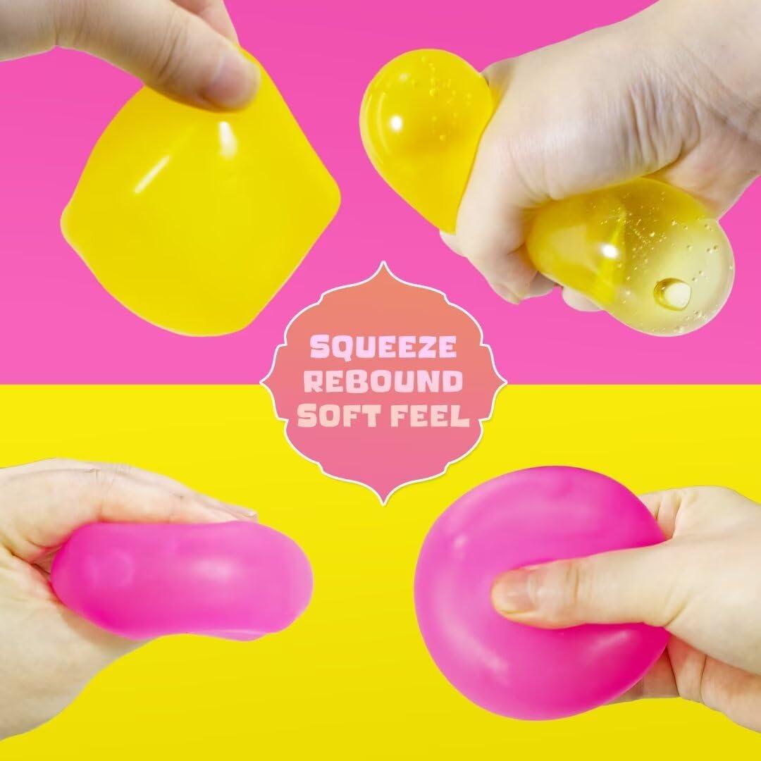 salepo 4Pcs Stress Cube Fidget Toys for Party Favors, Squishy Fidget Toys for Anxiety Relief, Slow Rise Squishy Sensory Cube for Classroom Prizes, Soft Fidget Stress Cube Toys for Students Kids Adults
