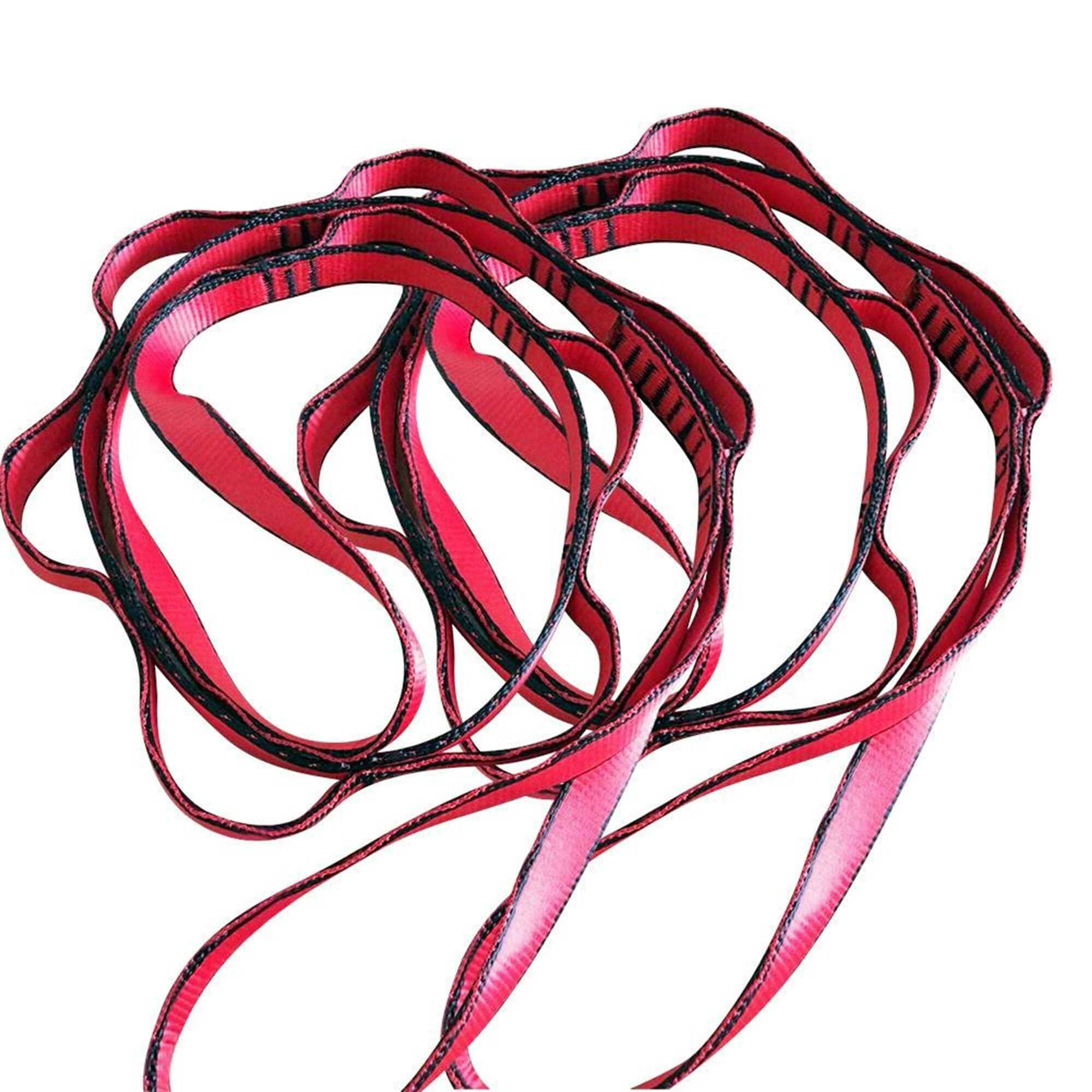 xinyu 2Pcs Adjustable Anti-Gravity Chrysanthemum Swing Flying Stretch Belt Rope Climbing Daisy Chains Extension Yoga Belt Hanging (Red, 1.8M)