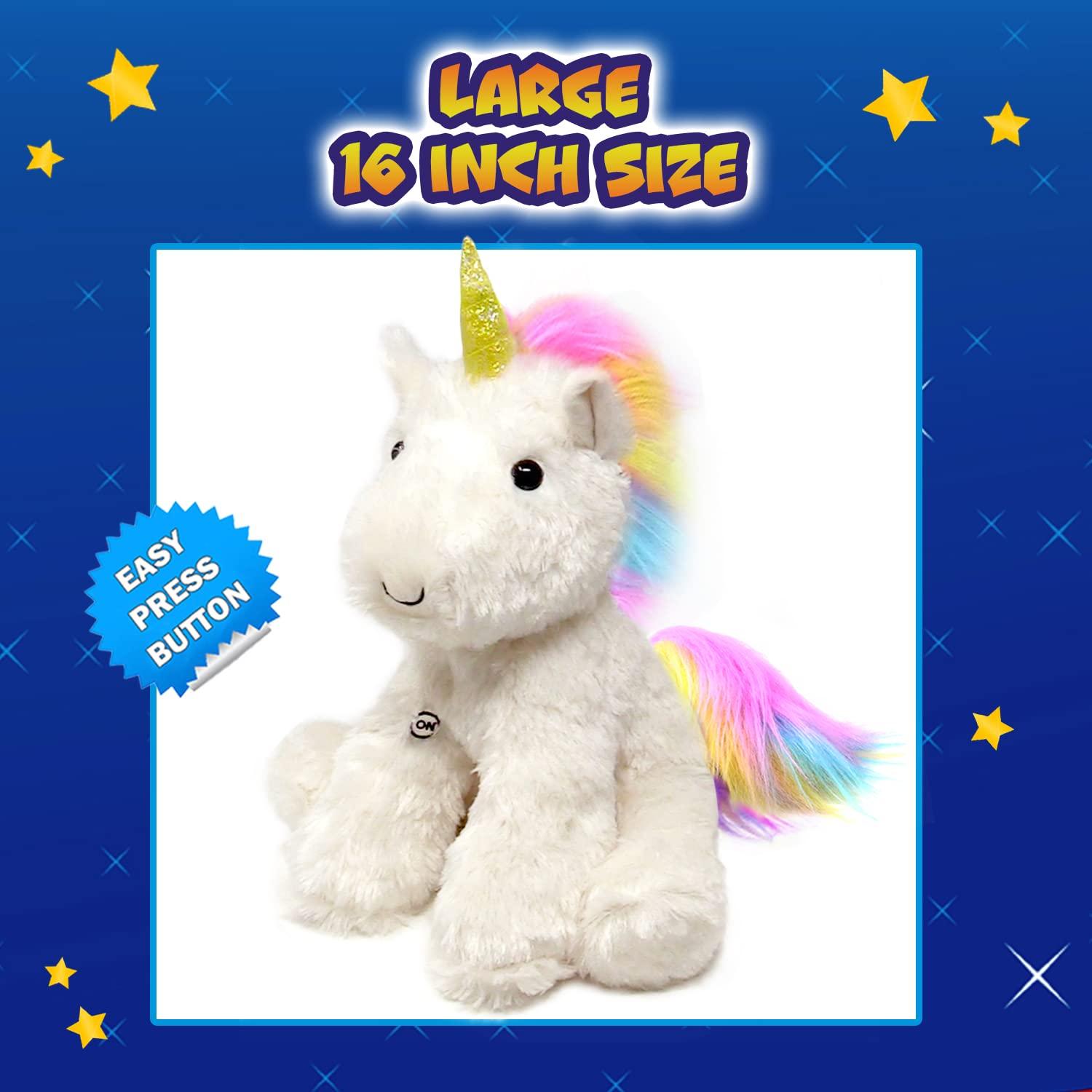The Noodley The Noodley Rainbow Lites Color Changing Light up Unicorn Stuffed Animals for Girls Plush Sleep Toy Soft Night Light 16 inch