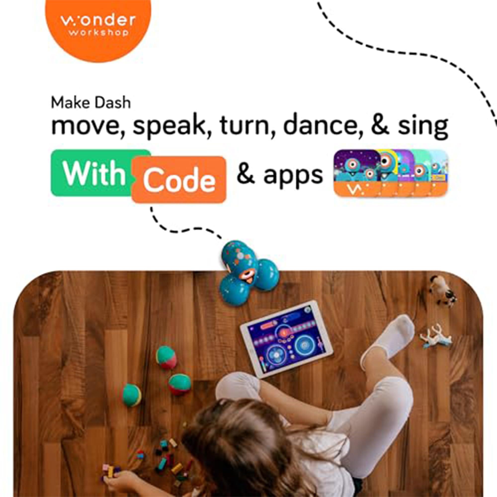 Wonder Workshop Wonder Workshop Dash Robot Coding Robots for Kids 6+ Voice Activated STEM Robot Toys Interactive, Educational & Programmable