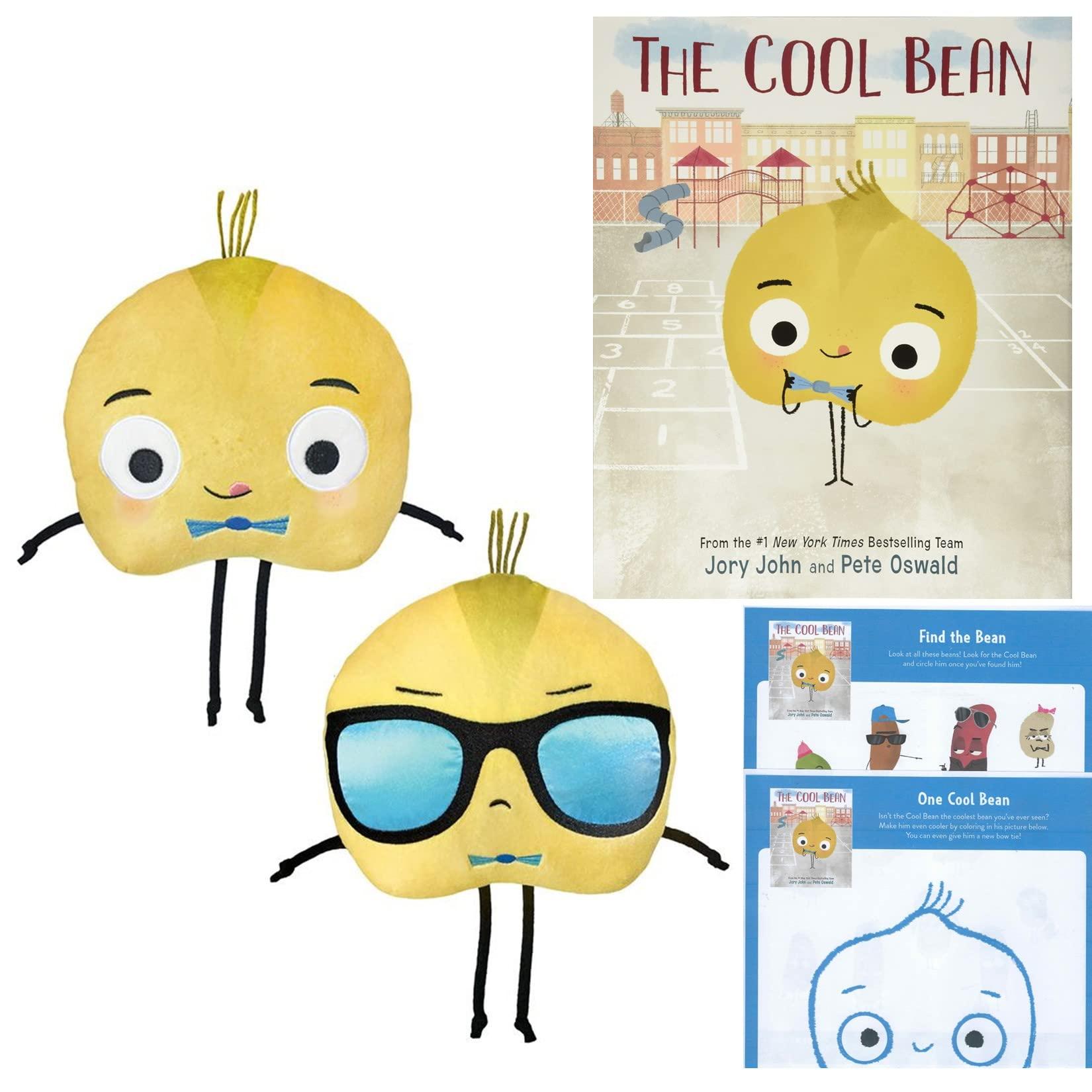 Gifts by We 3 Books The Bad Seed, Good Egg Presents The Cool Bean by Jory John Hardcover, MerryMakers Plush Book Character 8\" Flip Doll Toy and Fun Pages (A Gift Set About Self-Confidence, Kindness, and Popularity)