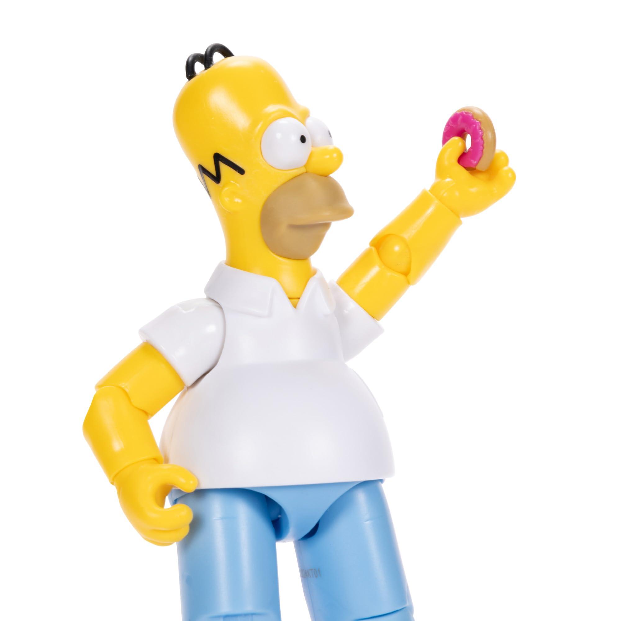 Disney Disney The Simpsons Action Figures 4-Pack 5-Inch Collectible Figures from Jakks Pacific's Wave 1 - Homer, Bart, Groundskeeper Willie, and Otto