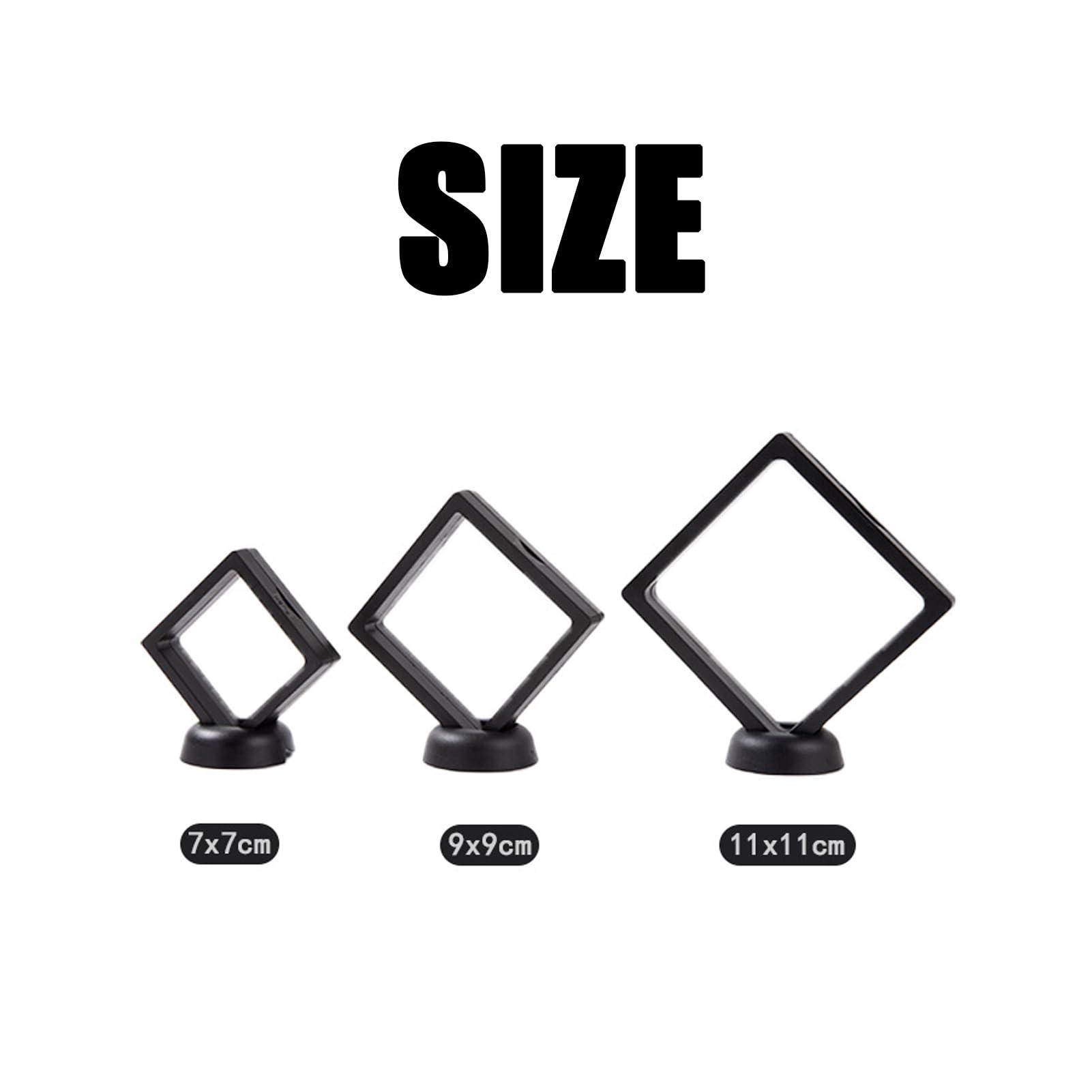 Generic Freeze Display ,12 Pack Freeze Display Case, 3D Floating Frame with Stand, Challenge Coin Display Holder, Freeze Display for Models, Cars, Coins, Medals, Souvenirs, Toys (White, 14*14cm)