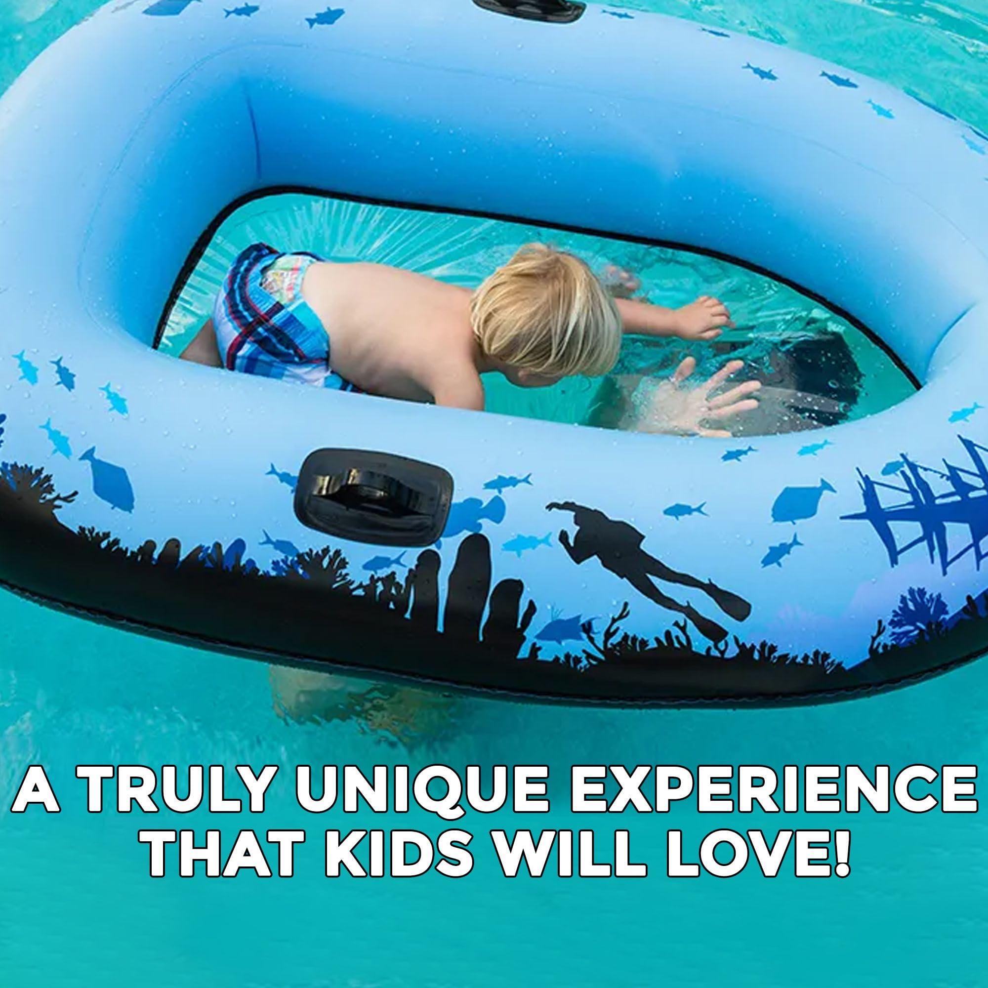 Sieco Design Sieco Design AQUAVUE Voyager, Clear Bottom Inflatable Raft, for Kids and Adults