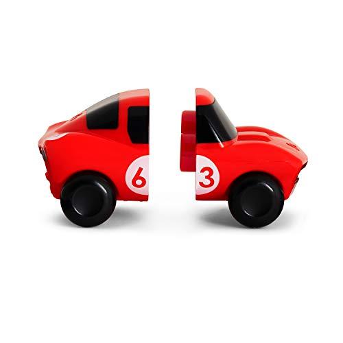 Munchkin Munchkin Magnet Motors Mix and Match Cars Toddler Bath Toy, 2 Pack, Red/Yellow