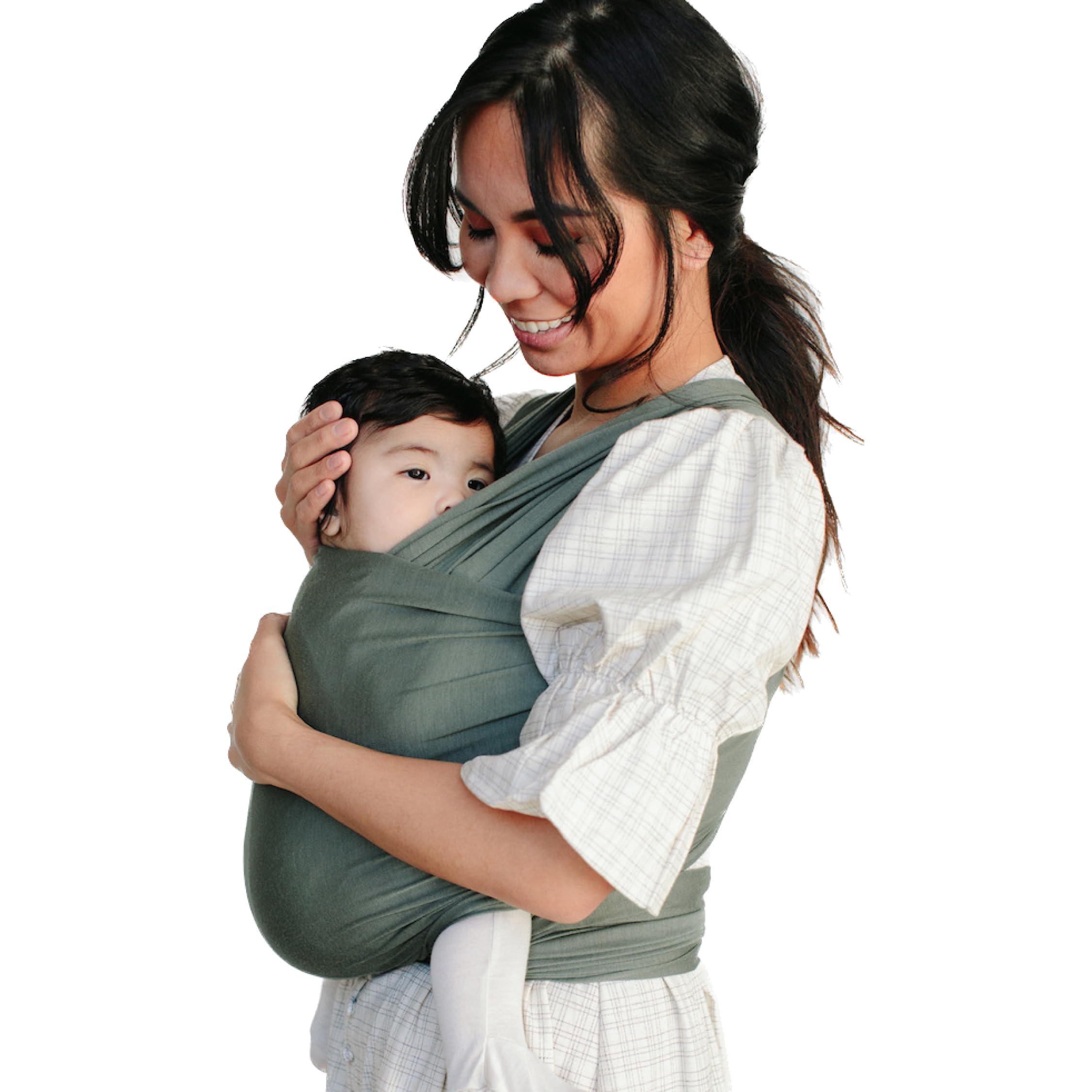 Solly Baby Solly Baby Wrap Carrier, for Newborn to Toddler 8-25 Lbs., Buttery-Soft & Lightweight Fabric, Reduce Crying & Increase Connection, Postpartum Essential, New Mom Gifts, Basil