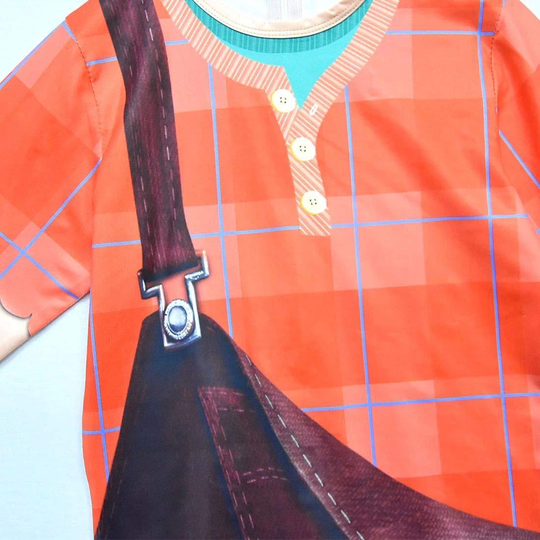 Comnfgl Kids Ralph Vanellope Costume Boys Girls Ralph Jumpsuit Vanellope Von Schweetz Halloween Cosplay Costume M