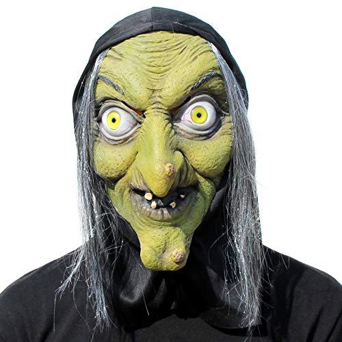 PartyHop PartyHop - Old Woman Witch Mask - Halloween Scary Horror Cosplay Costume