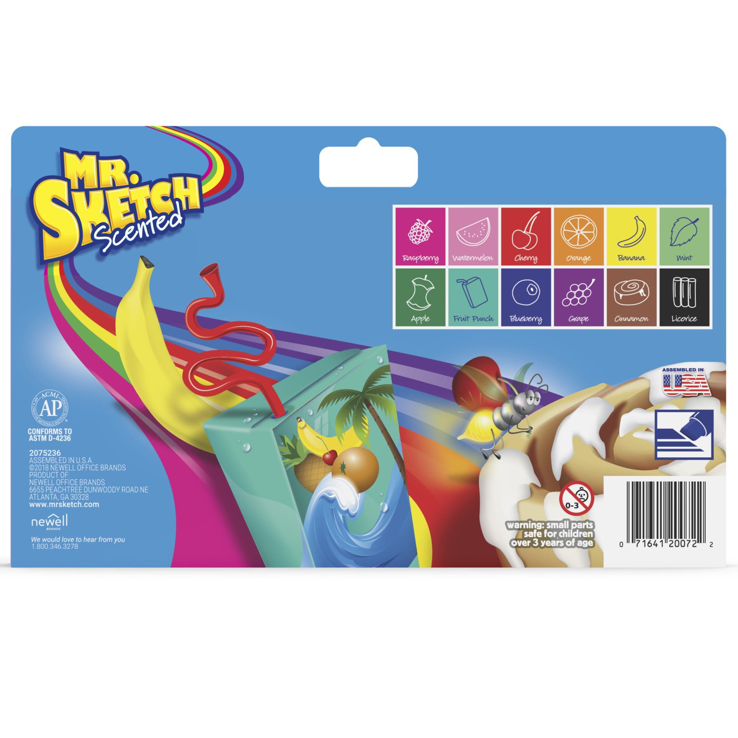 Mr. Sketch Mr. Sketch Scented Markers, Chisel Tip Marker, Assorted Colors, 12 Count