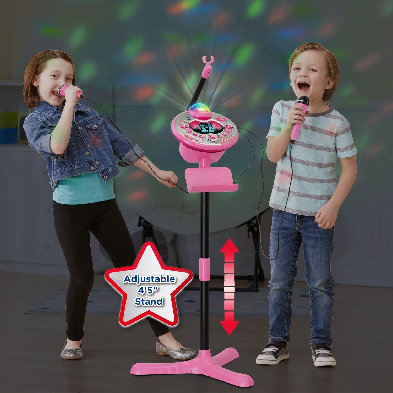 VTech VTech Kidi Star Karaoke Machine Deluxe, 2 Microphones with AC Adapter, Pink