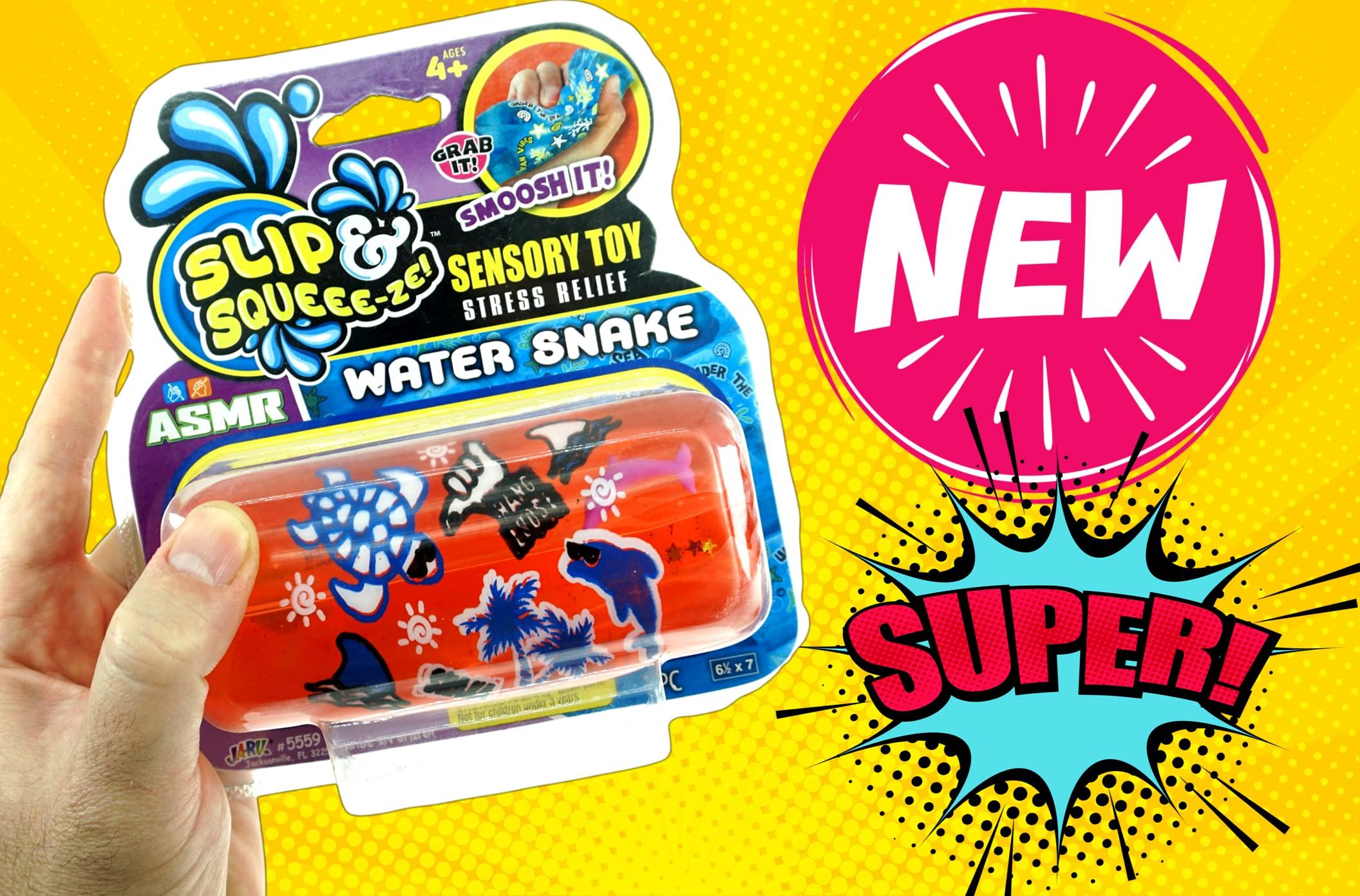 JA-RU JA-RU Water Snake Fidget Toy (3 Water Snakes Toy) Assorted Color - Slippery Gel Filled Water Wiggler Toy. Stress Relief Squishy Sensory Toys for Kids. Bulk Party Favors. 5559-3s