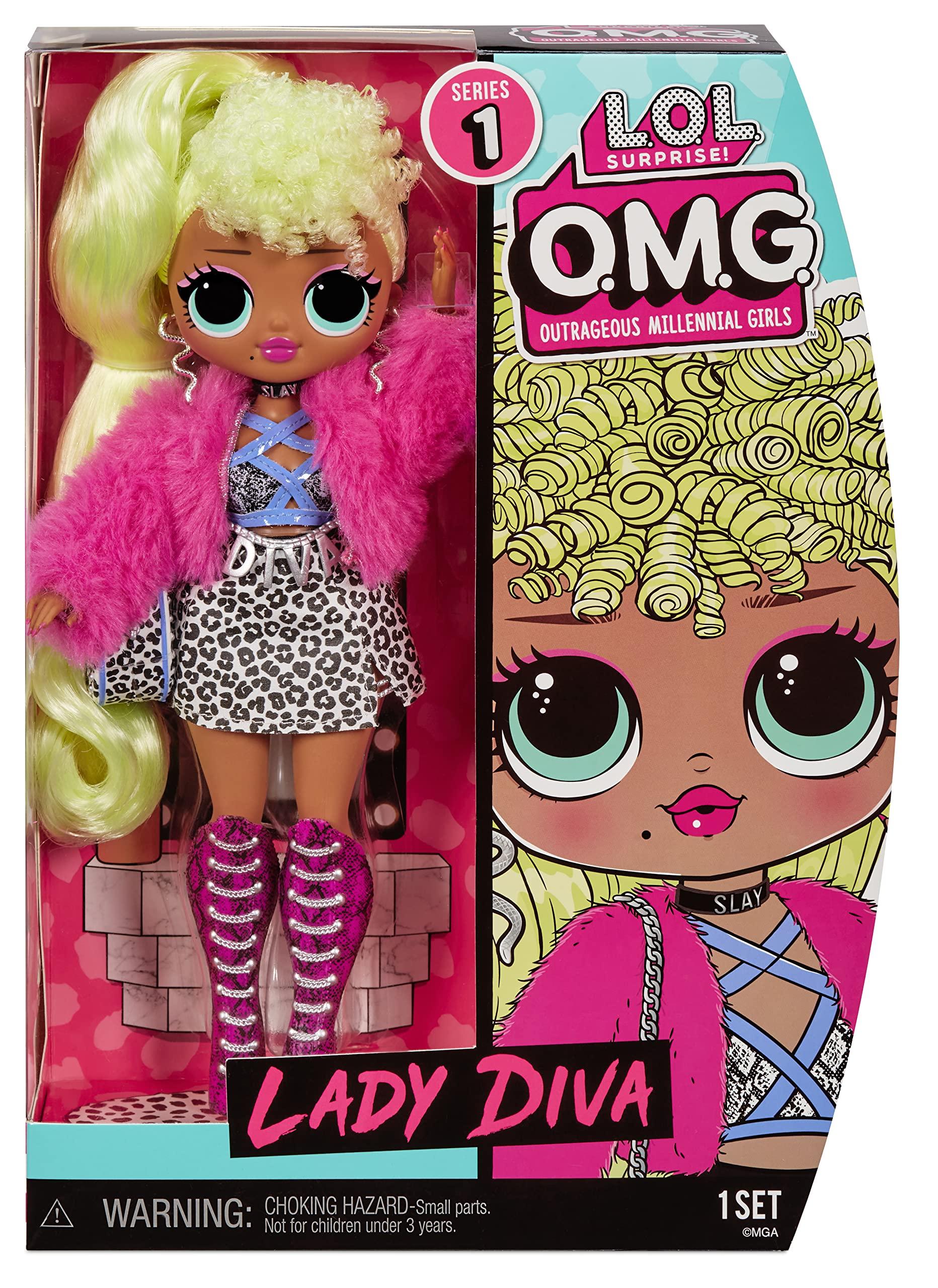 L.O.L. Surprise! L.O.L. Surprise! LOL Surprise OMG Lady Diva Fashion Doll Great Gift for Kids Ages 4+