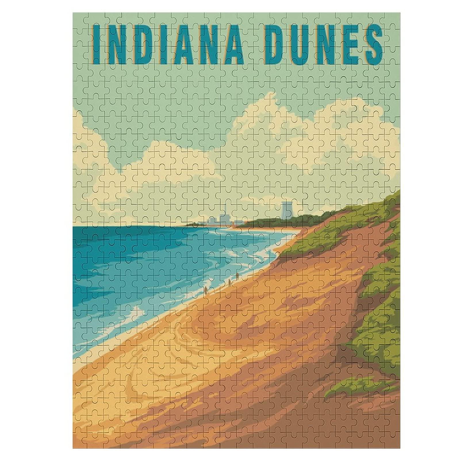 gaeaverse 500/1000pcs Puzzles,US Indiana Dunes National Park Landscape Puzzle,Jigsaw Puzzle for Adults,Home Decoration Gift,Decompression Toys (1000pcs)