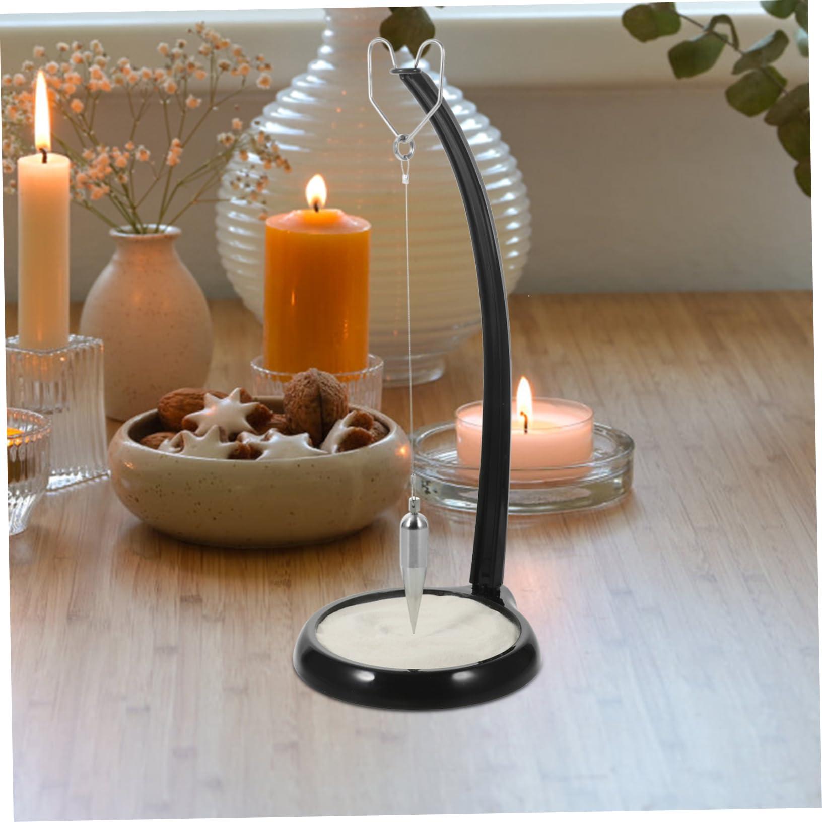 BESTonZON BESTonZON Home Decor Pendulum Table Centerpiece Metal Sand Pendulum Gravity Sand Pendulum Sand Table Pendulum Sisyphus Table Art Natural Sand Pendulum Bracket Iron Bookcase Office