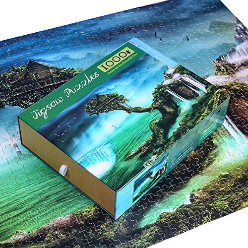 Ingooood Ingooood- Jigsaw Puzzle 1000 Pieces- Fantasy Series- Home on The Waterfall Tree_IG-0649 Entertainment Toys for Adult Special Graduation or Birthday Gift Home Decor
