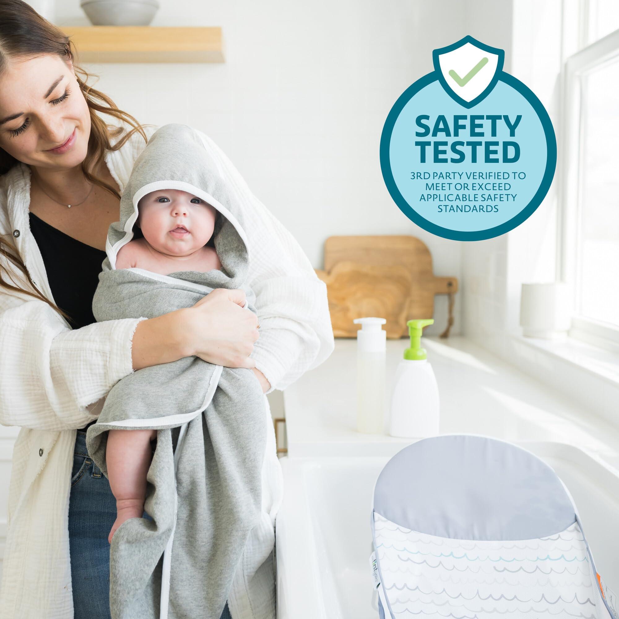The First Years The First Years Sure Comfort Folding Baby Bather - Baby to Toddler Bath Tub - No-Slip Seat - for Sink or Tub Use