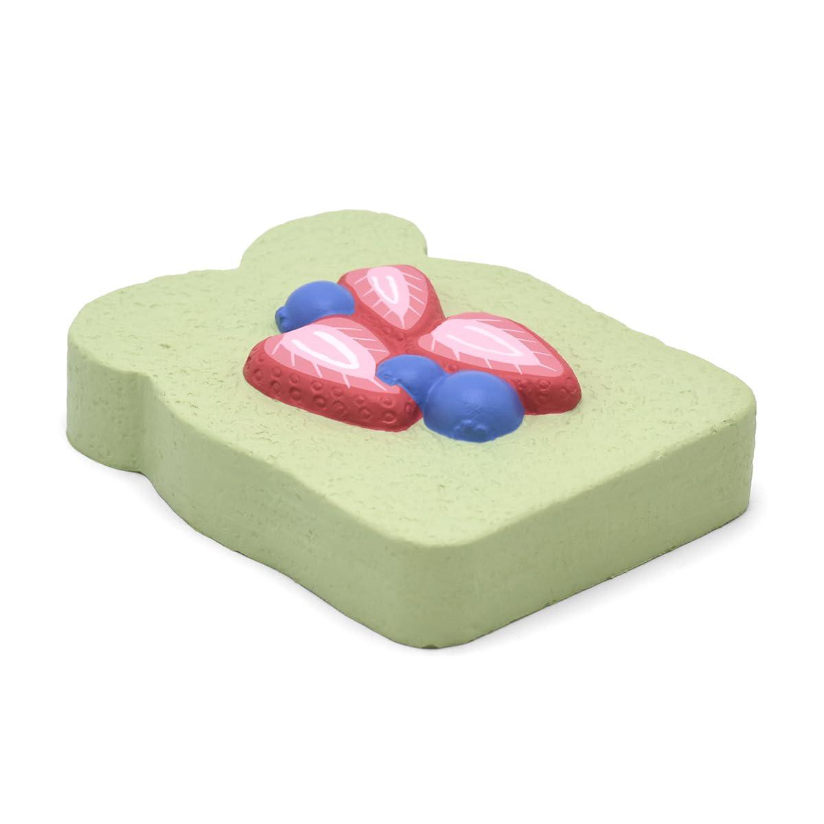 Kiibru Kiibru Sliced Toast Squishy Jumbo Bread Scented Stressrelief Fidget Squishies Toy Collection (Green)