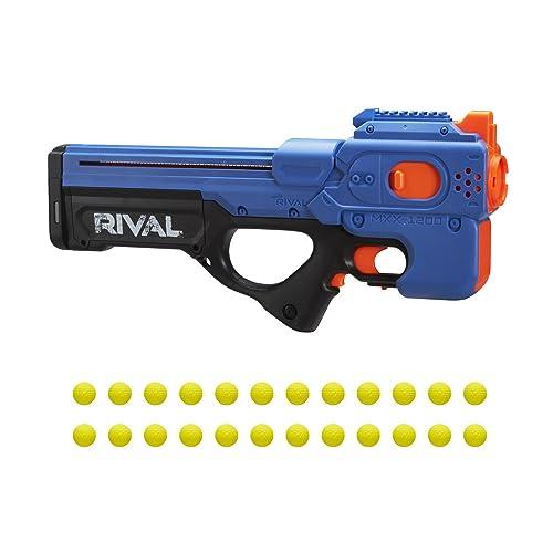 NERF NERF Rival Charger MXX-1200 Motorized Blaster - 12-Round Capacity, 100 FPS Velocity - Includes 24 Official Rival Rounds - Team Blue