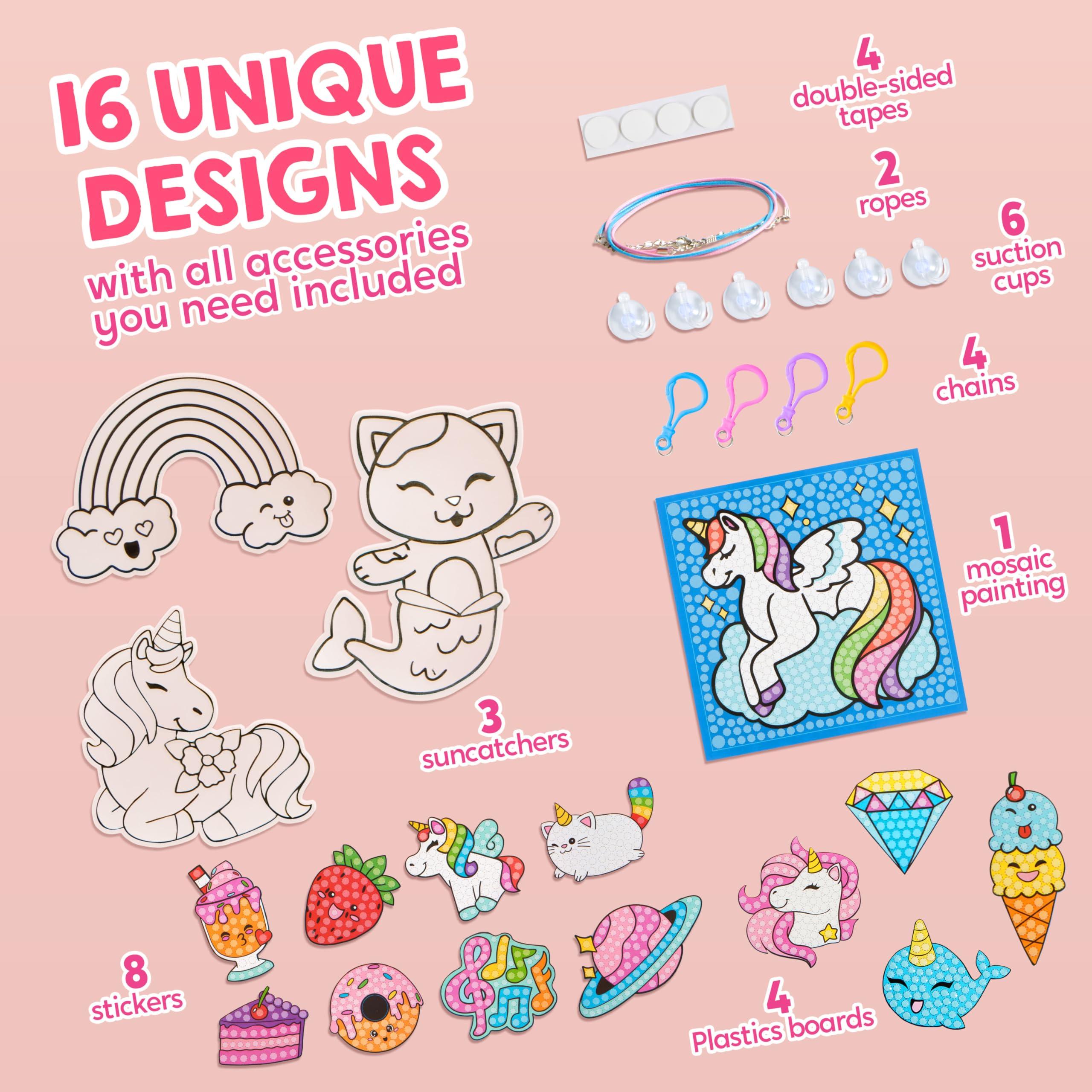 Klever Kits Klever Kits 3D String Art Kit and 16 Projects Gem Art Set for Kids, Mess-Free Arts and Crafts Kits, Make Your Own Light and Painting, Birthday Gifts for Girls and Boys Ages 6-12