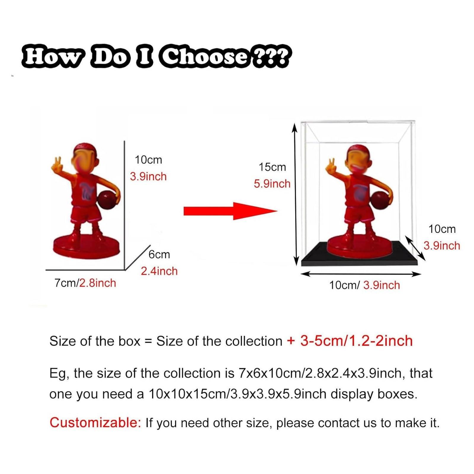 ARTSZY Acrylic display boxes Large Clear Acrylic Display Boxes Cube Shoe Box for Memorabilia, Stackable Alternative Dust-Proof Glass Case for Home Storage, Figures Collectibles Showcase ( Size : 40x40x20cm/1