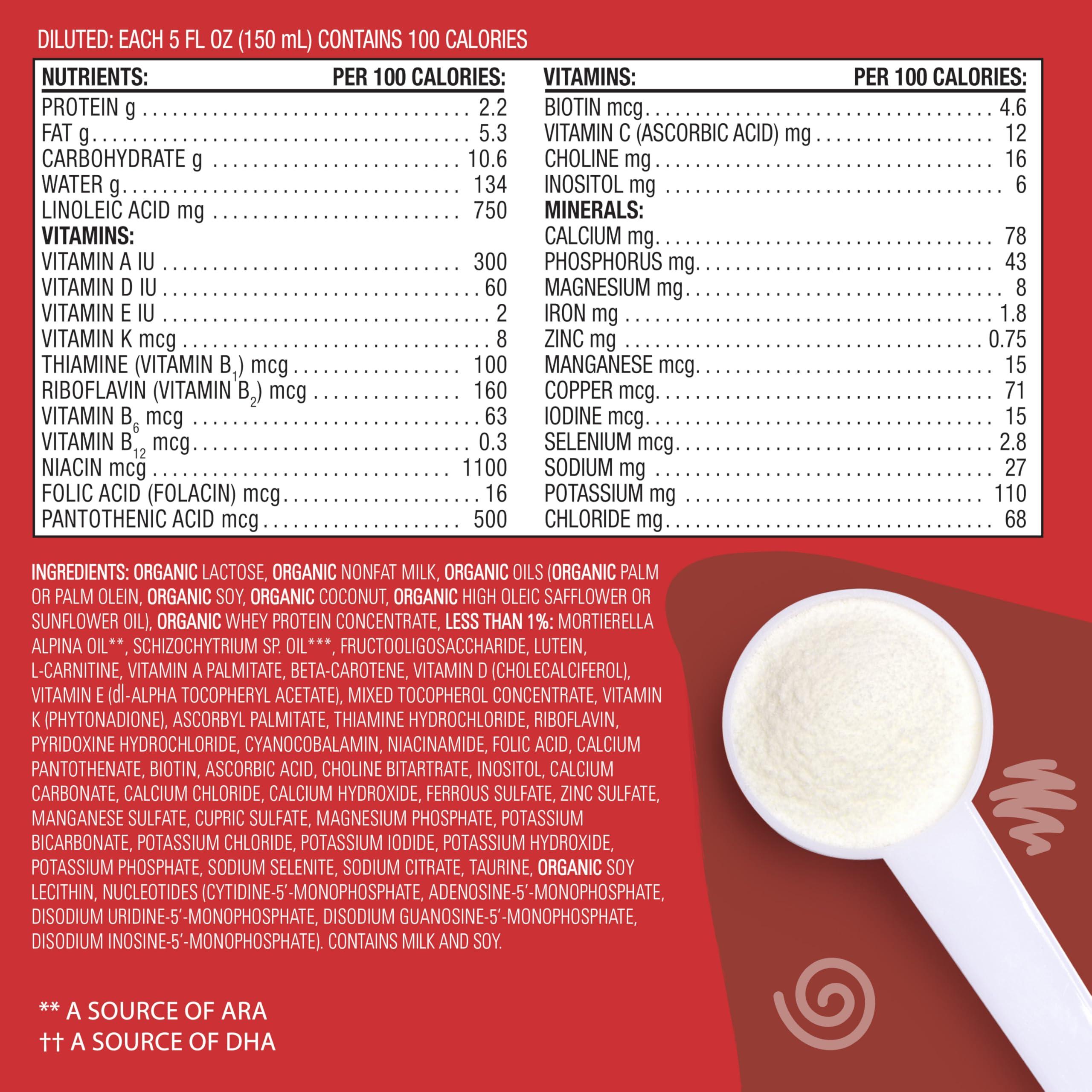 Earth's Best Earth's Best Organic Baby Formula for Babies 0-12 Months, Powdered Dairy Infant Formula with Iron, Omega-3 DHA, and Omega-6 ARA, 21 oz Formula Container