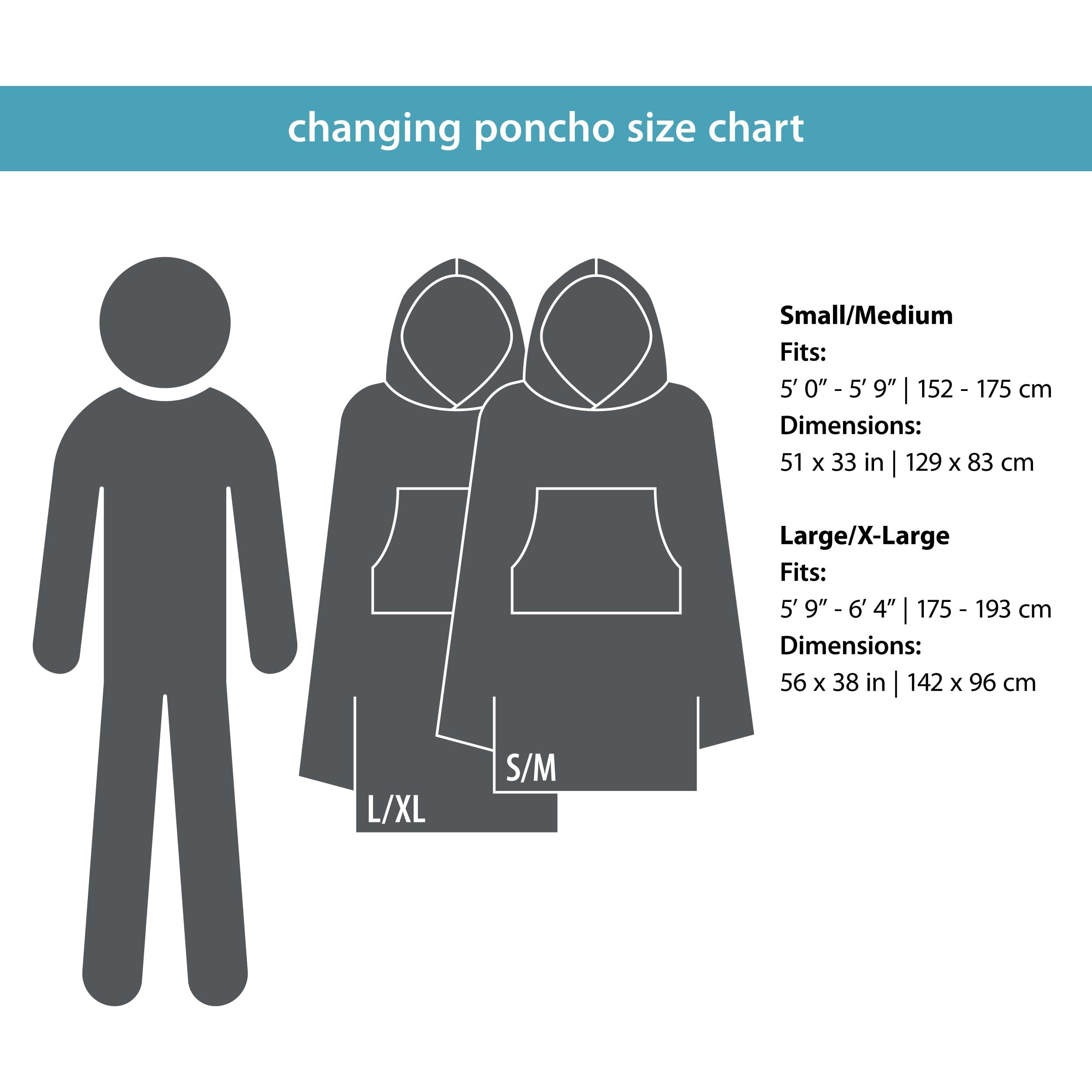 PackTowl PackTowl Lightweight Microfiber Hooded Changing Poncho, Riso Wave, Small/Medium