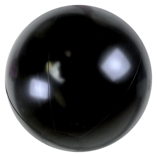 Beachballs.com 16-Inch Deflated Size Solid Black Beach Ball - Inflatable to 12-Inches Diameter