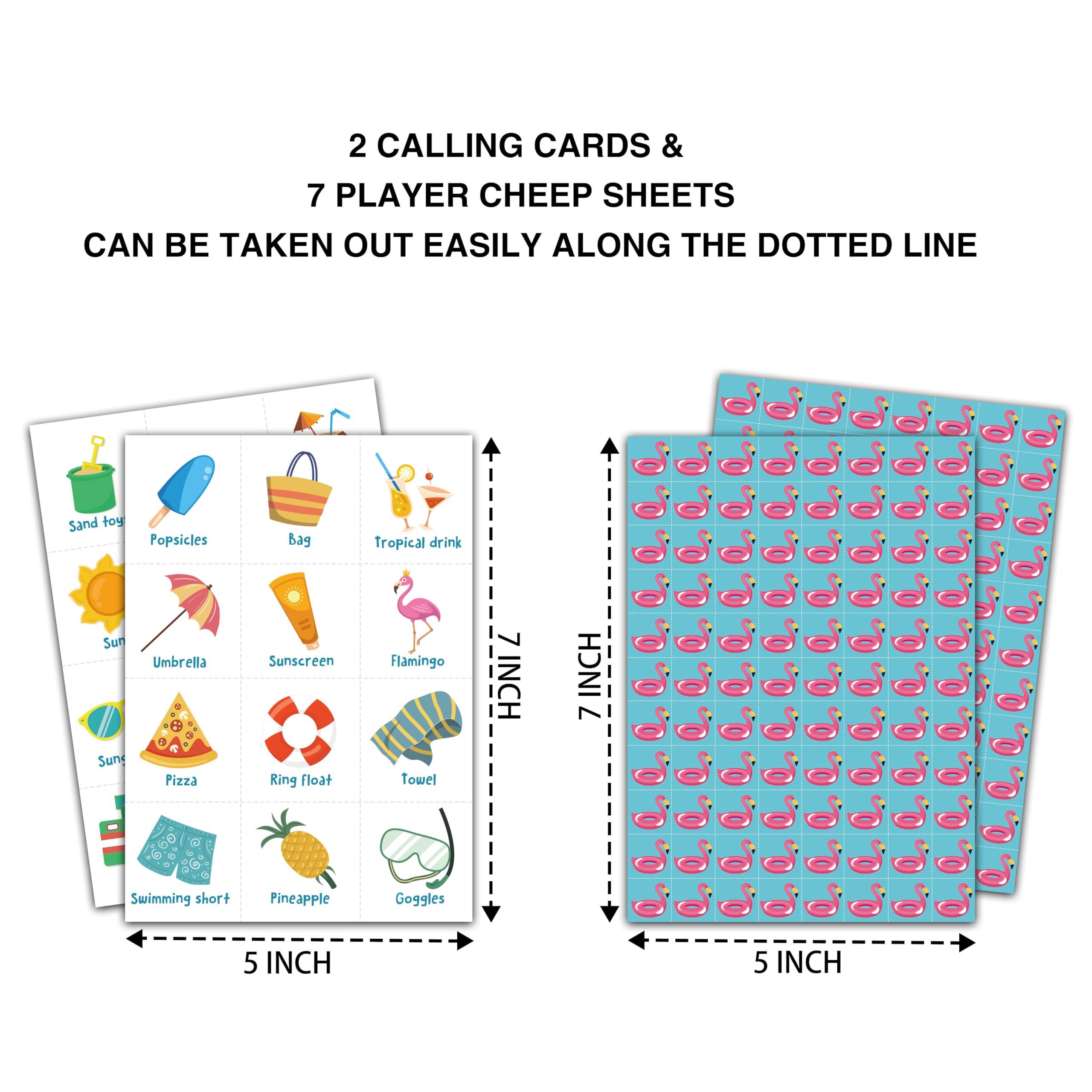 Foosproea Foosproea Pool Party Bingo Cards, Summer Bingo Games for 24 Players, Pool Party Games for Family Friends Large Group Activities, Pool Party Favors Supplies Decorations(21)